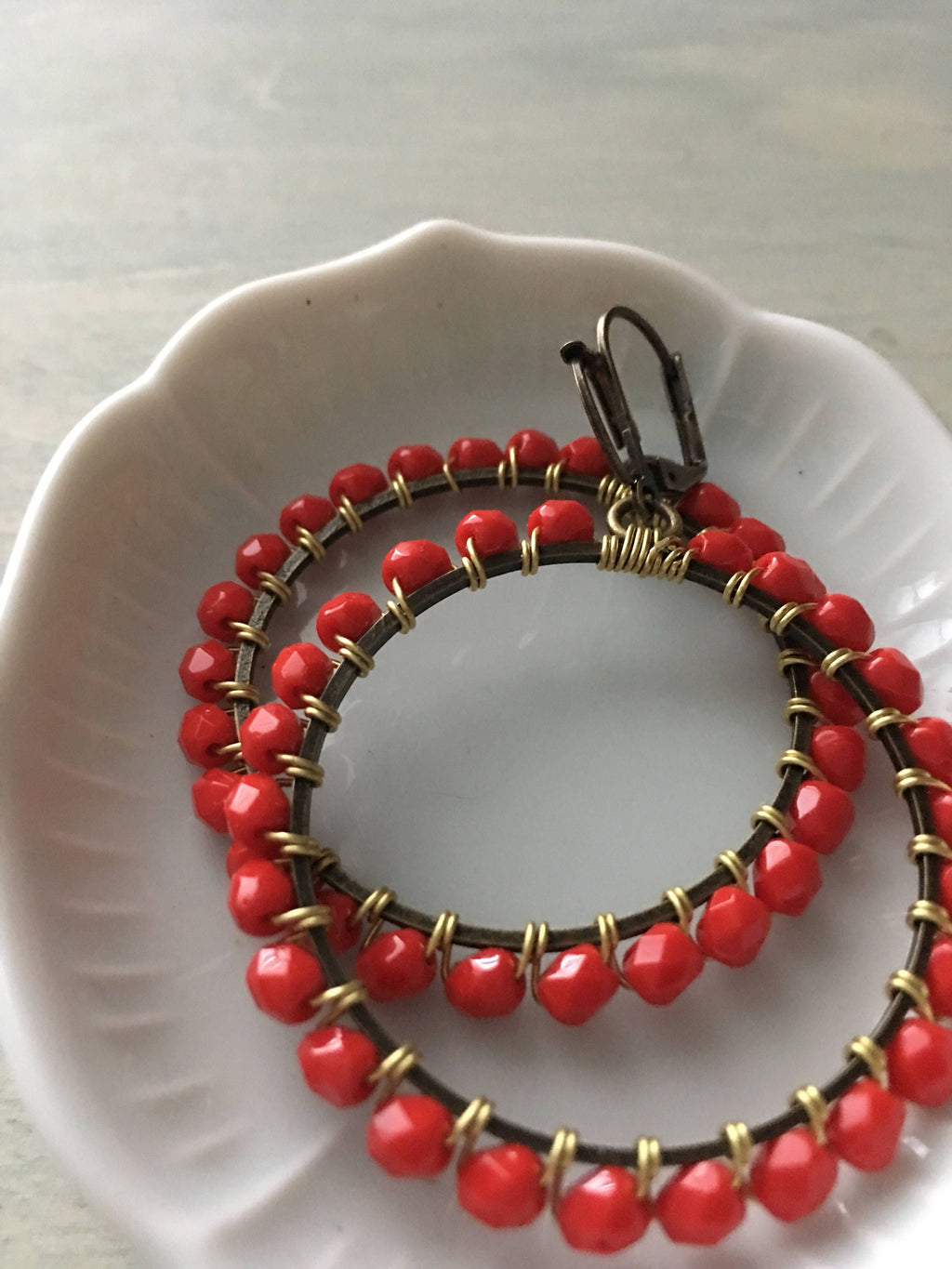 Cherry red hoops
