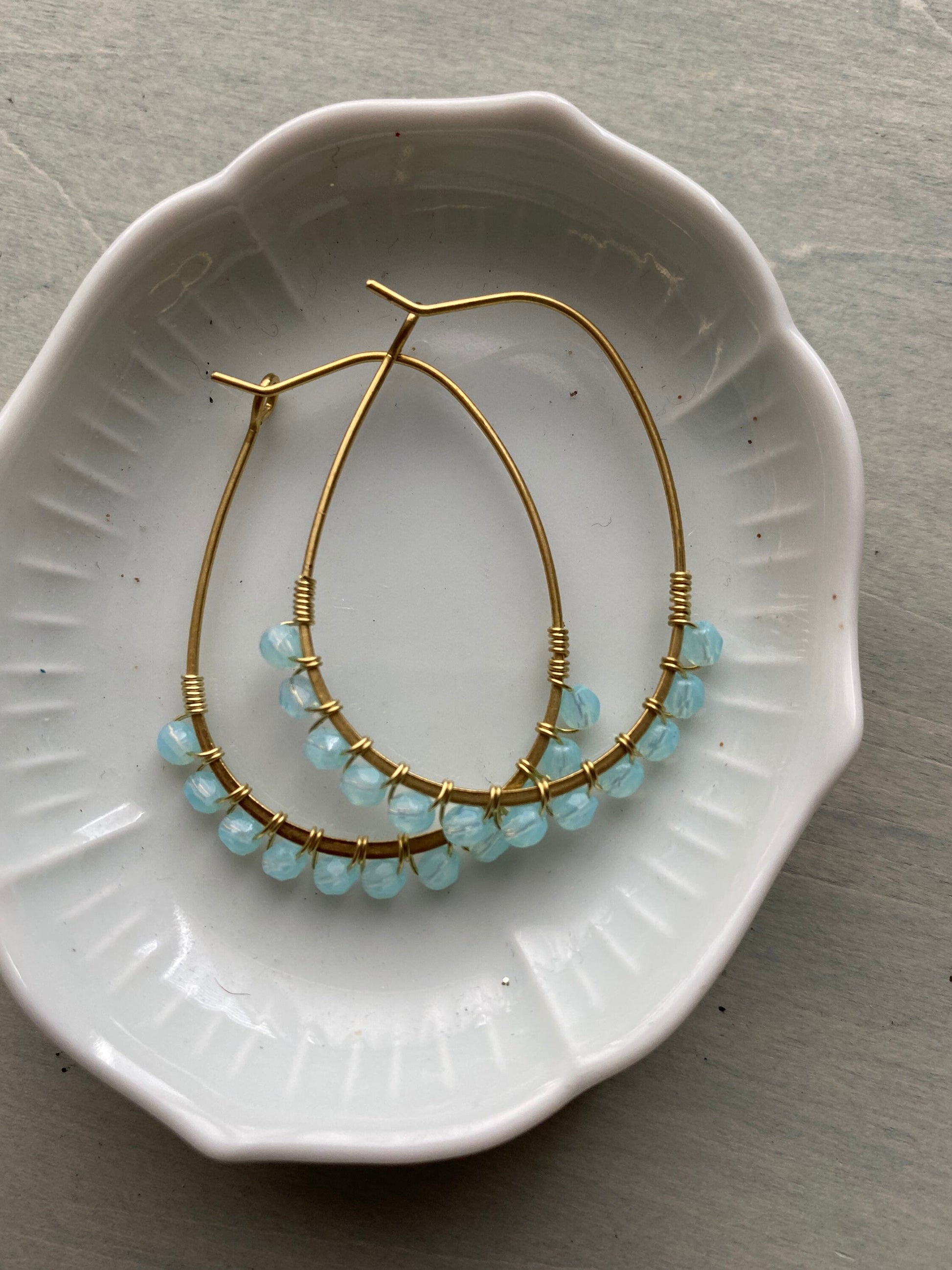 Ice blue hoops