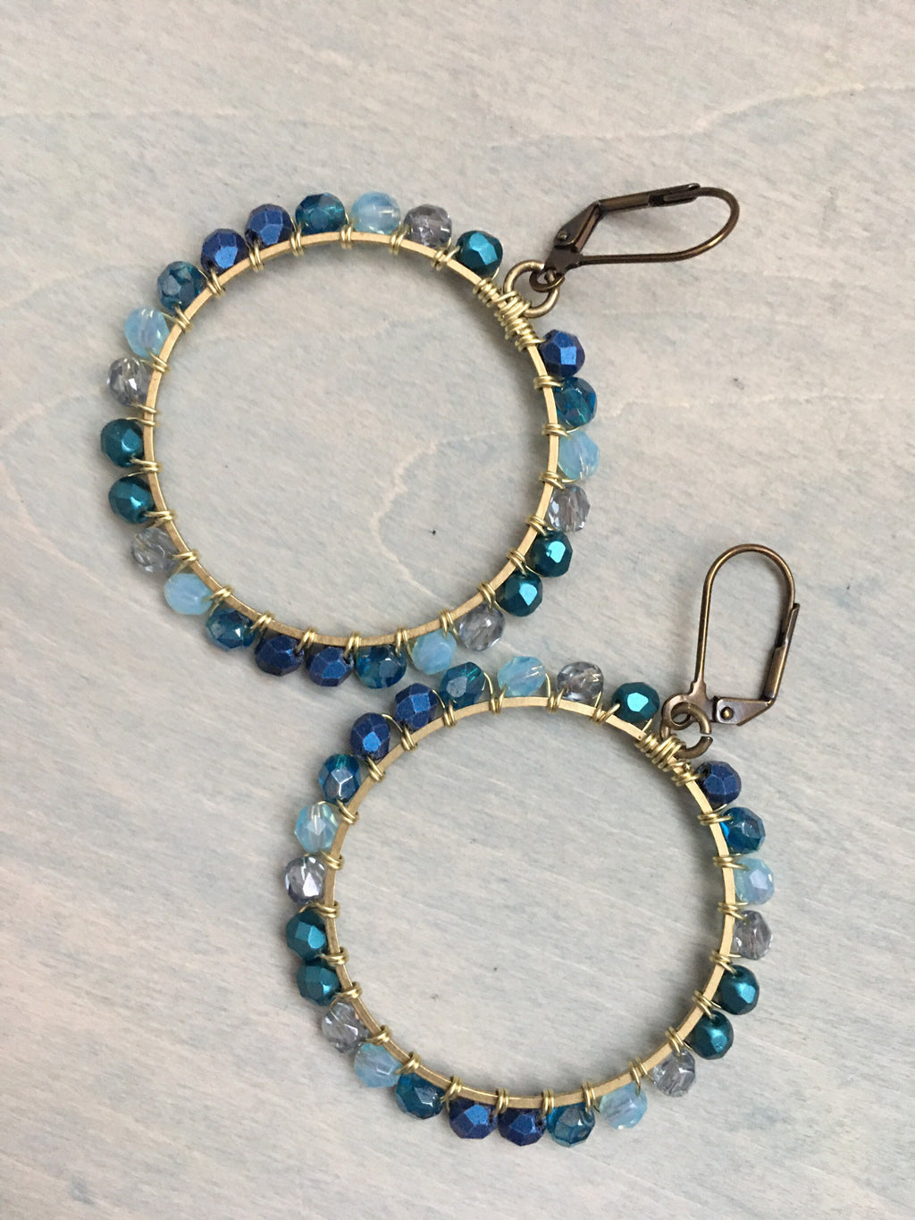 Ombré hoops -blue