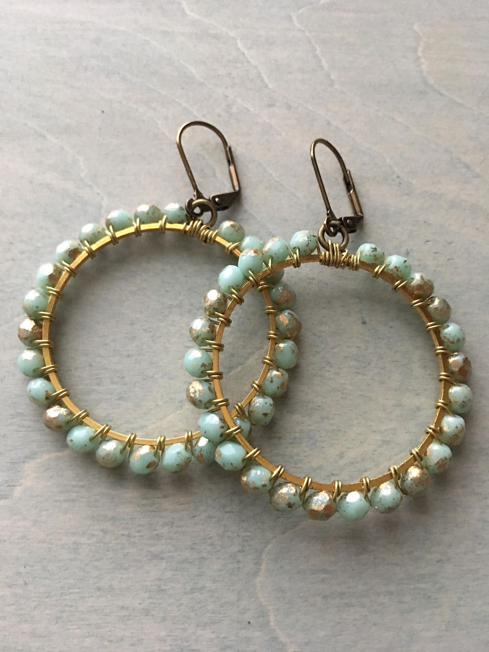 Robin egg blue hoops