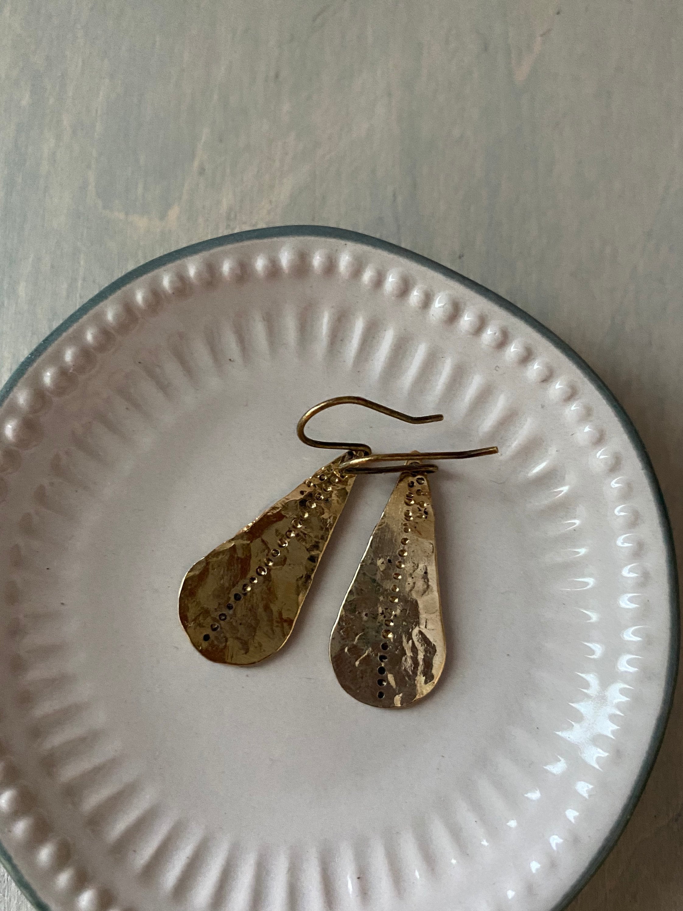Rain drop / golden state earrings