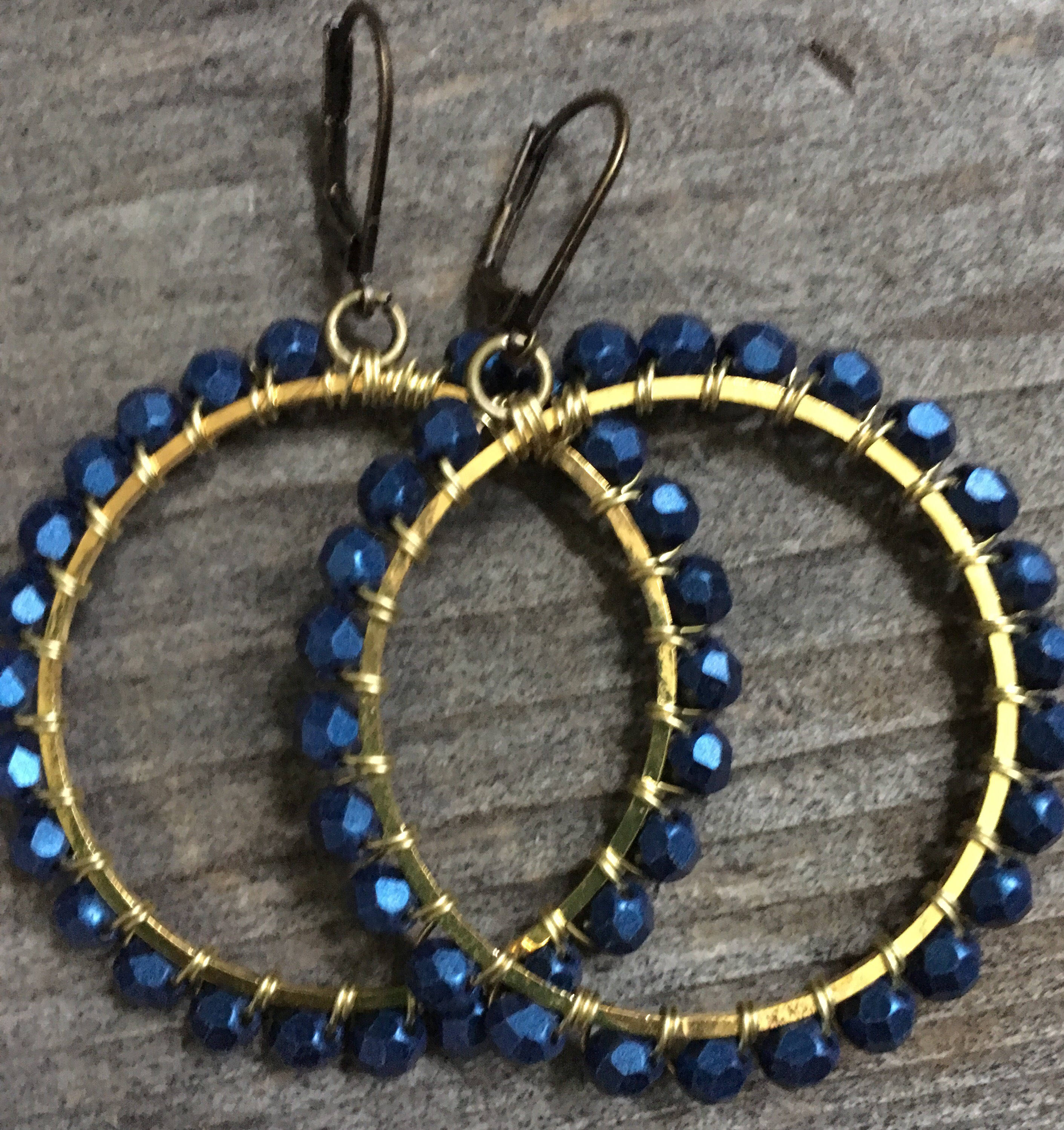Midnight  Blue Hoops