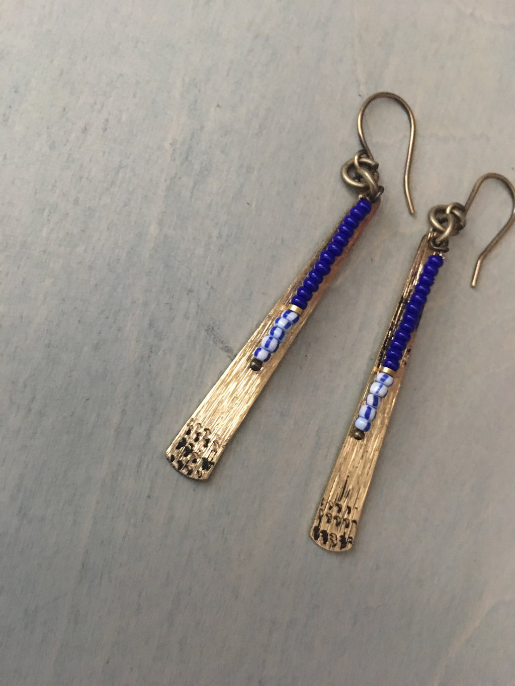 River earrings /blue