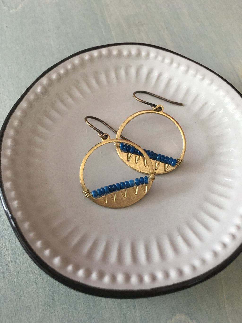 Foggy  mountain sunset earrings