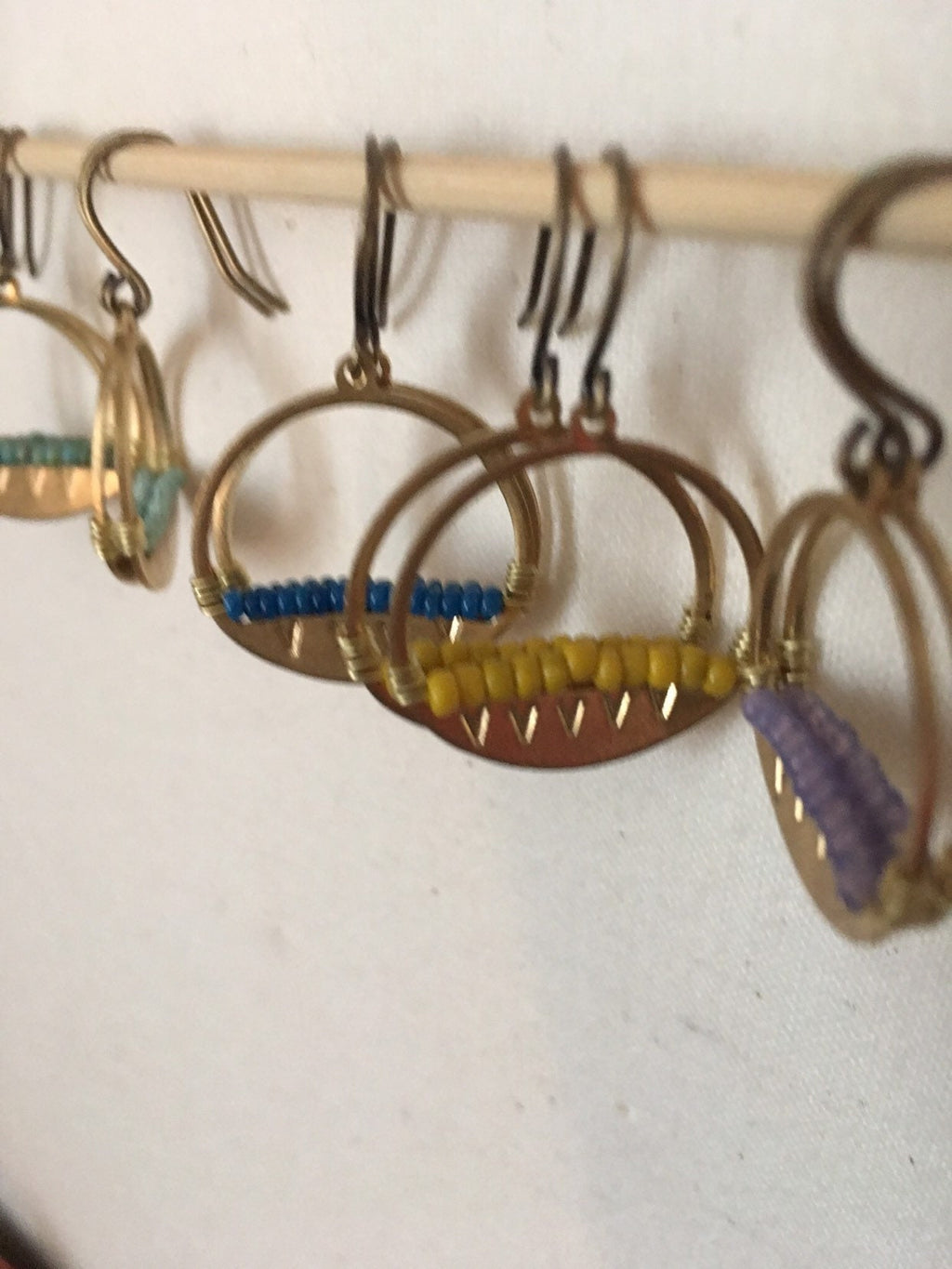 Grey sky mountain  earrings