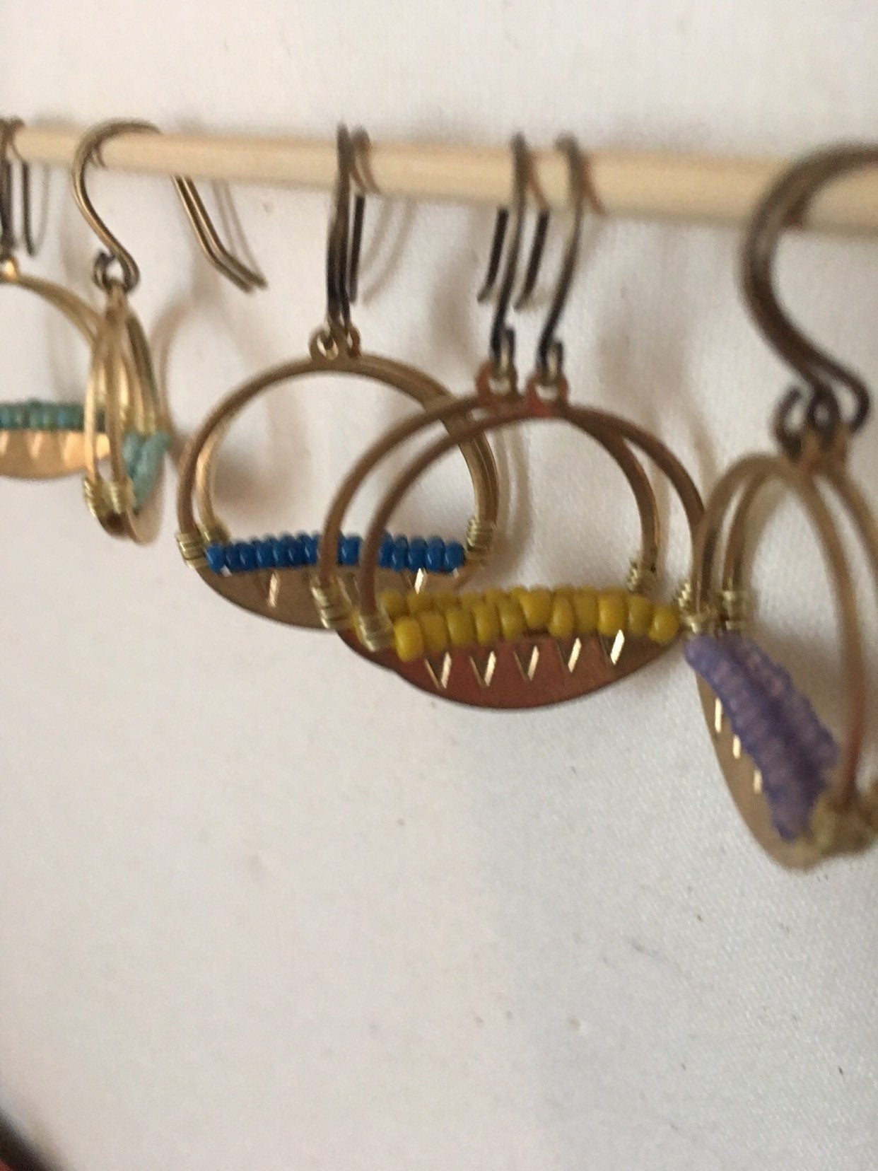 Grey sky mountain  earrings