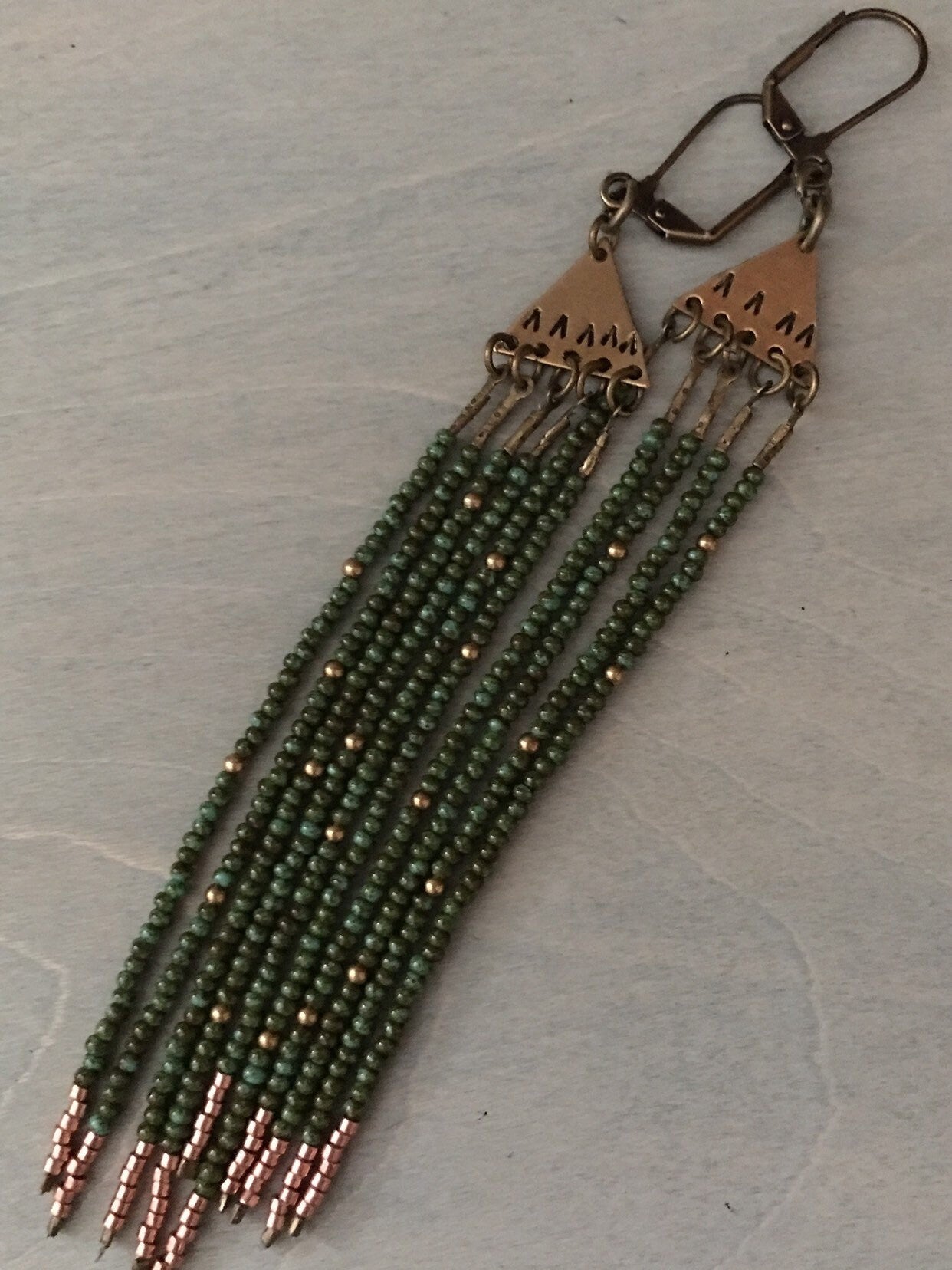 Mountain  Triangles Fringe  earring