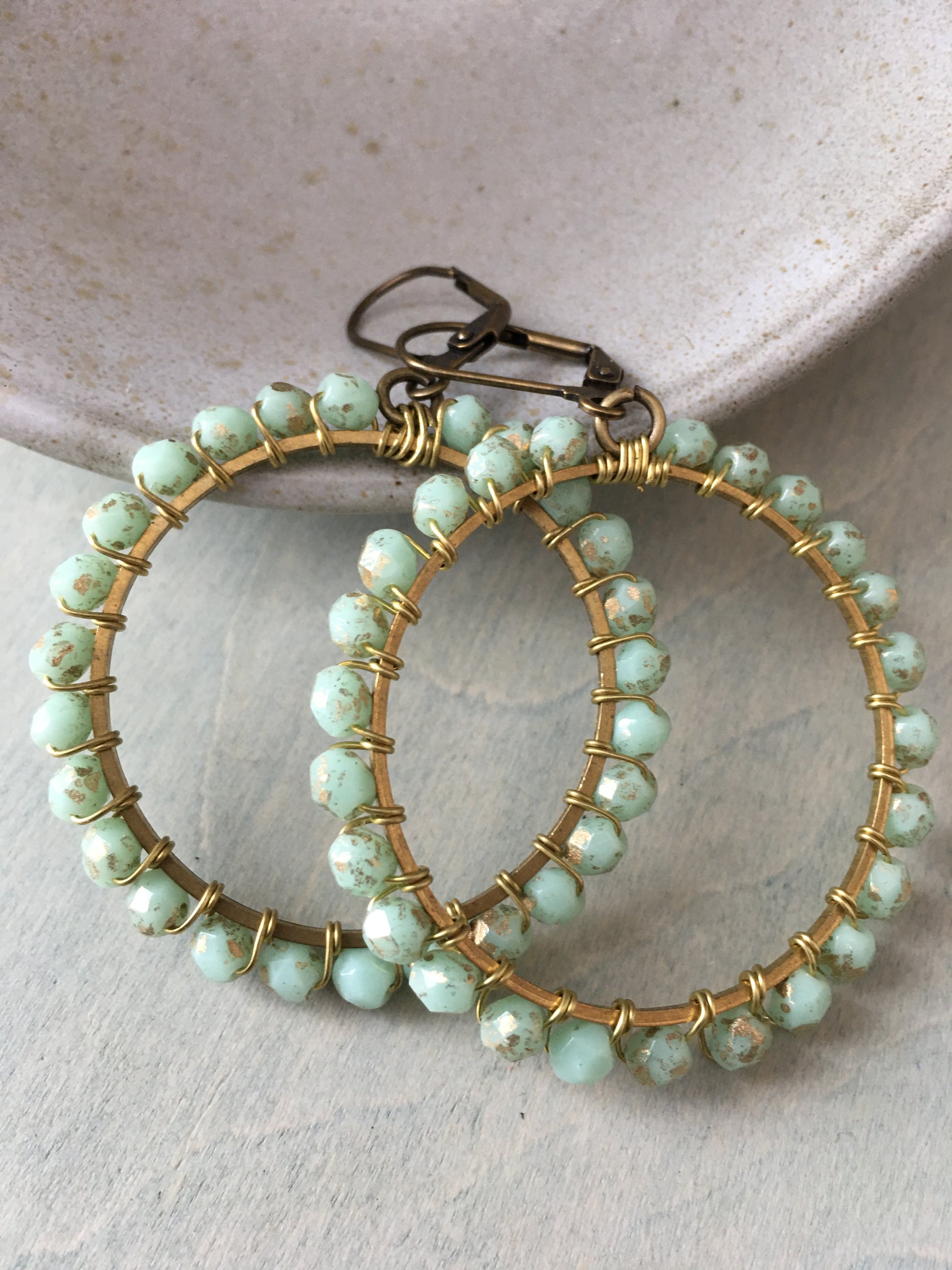 Robin egg blue hoops