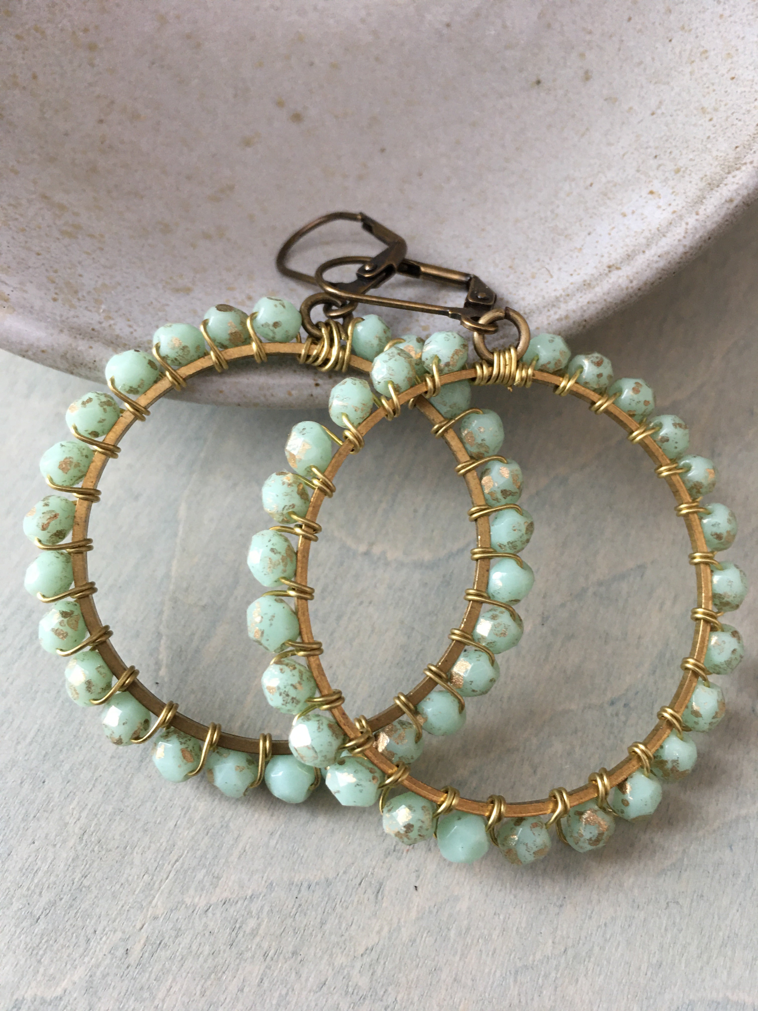 Robin egg blue hoops