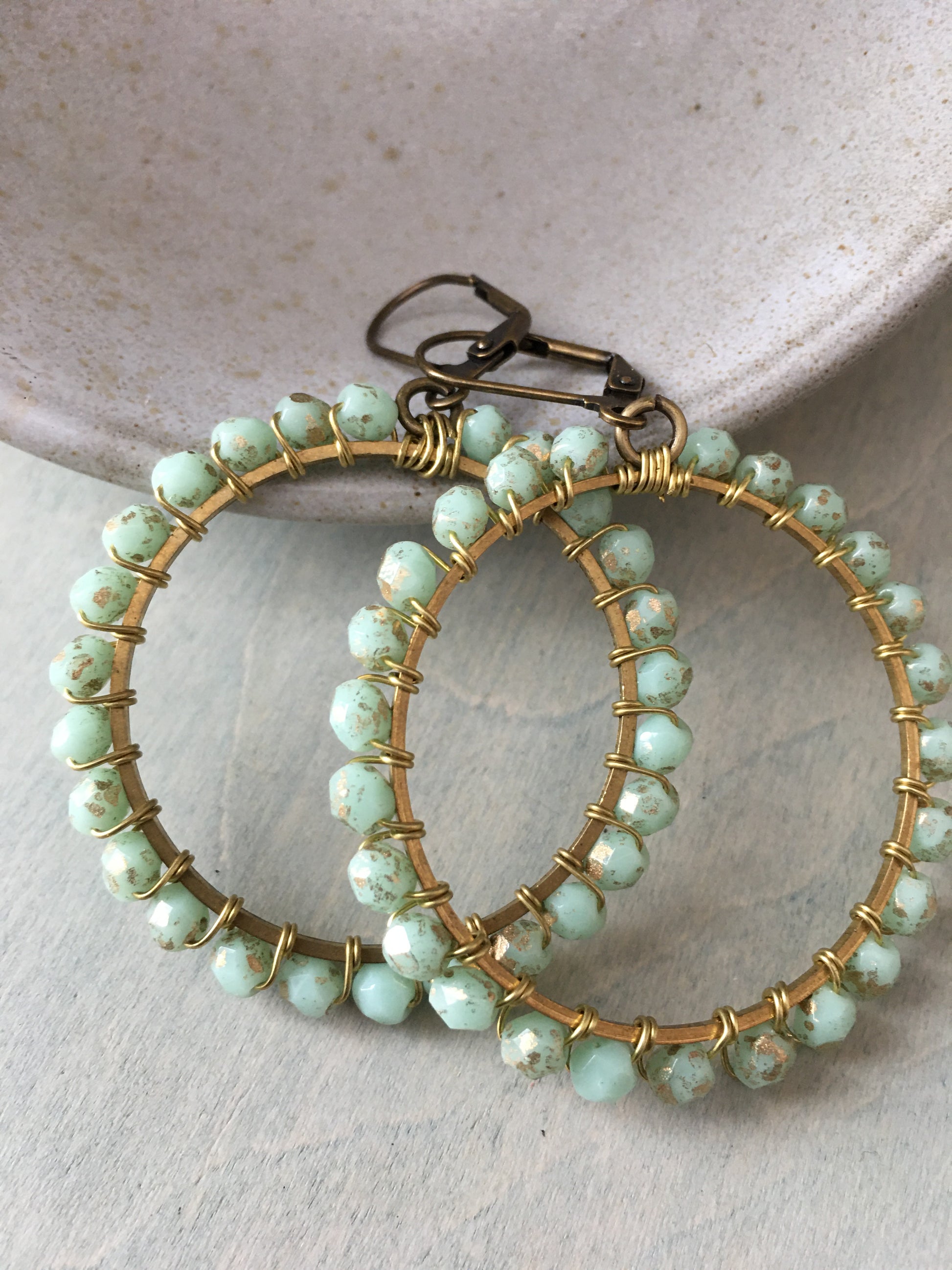 Robin egg blue hoops