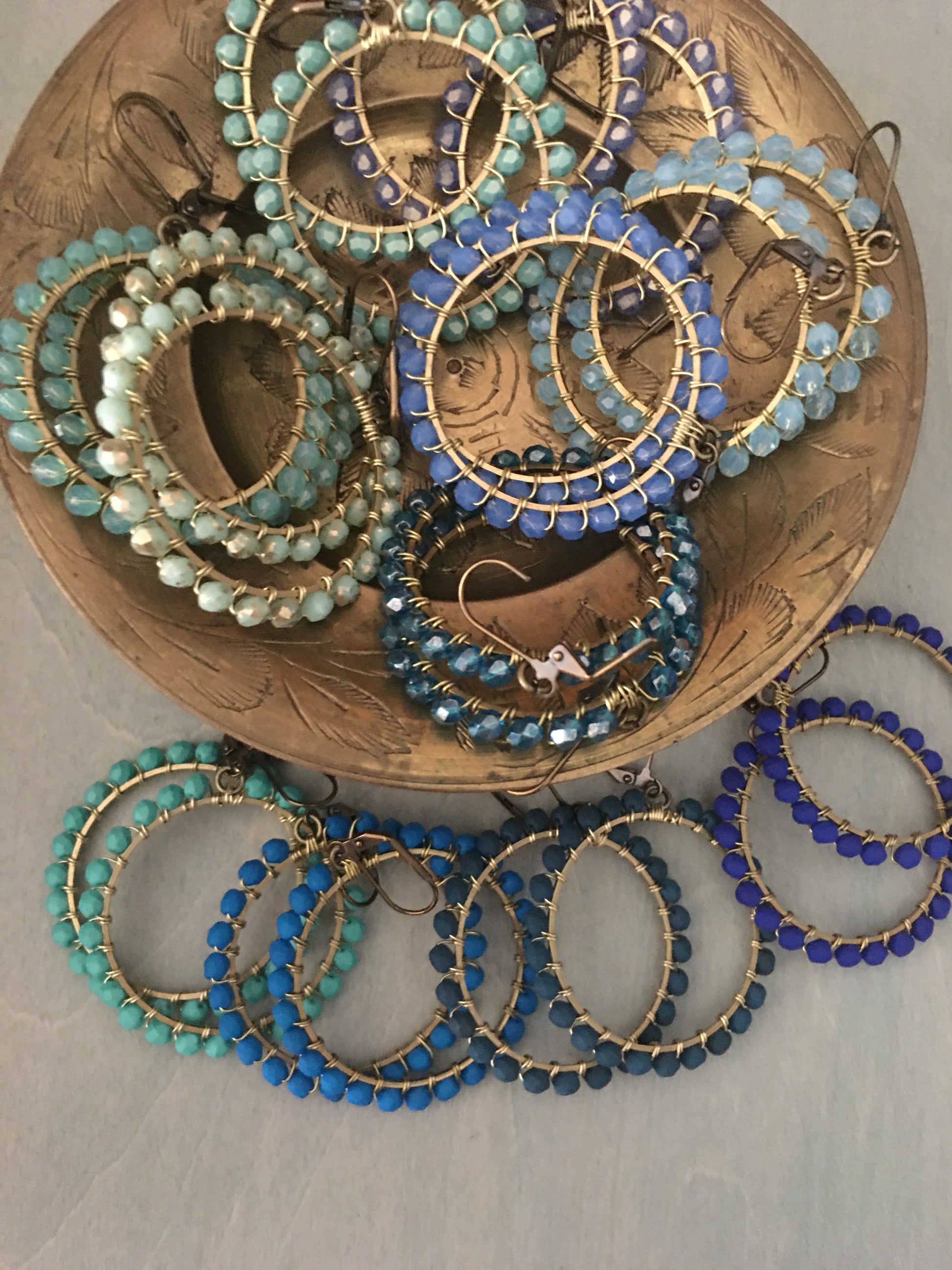 Robin egg blue hoops