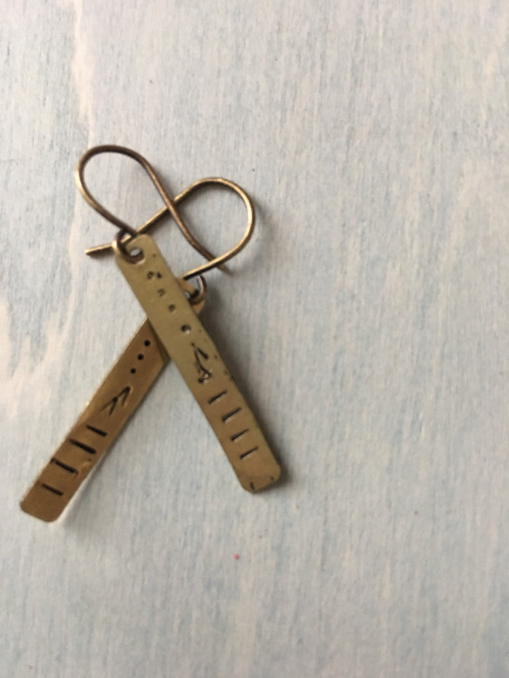 Mountain and river earrings