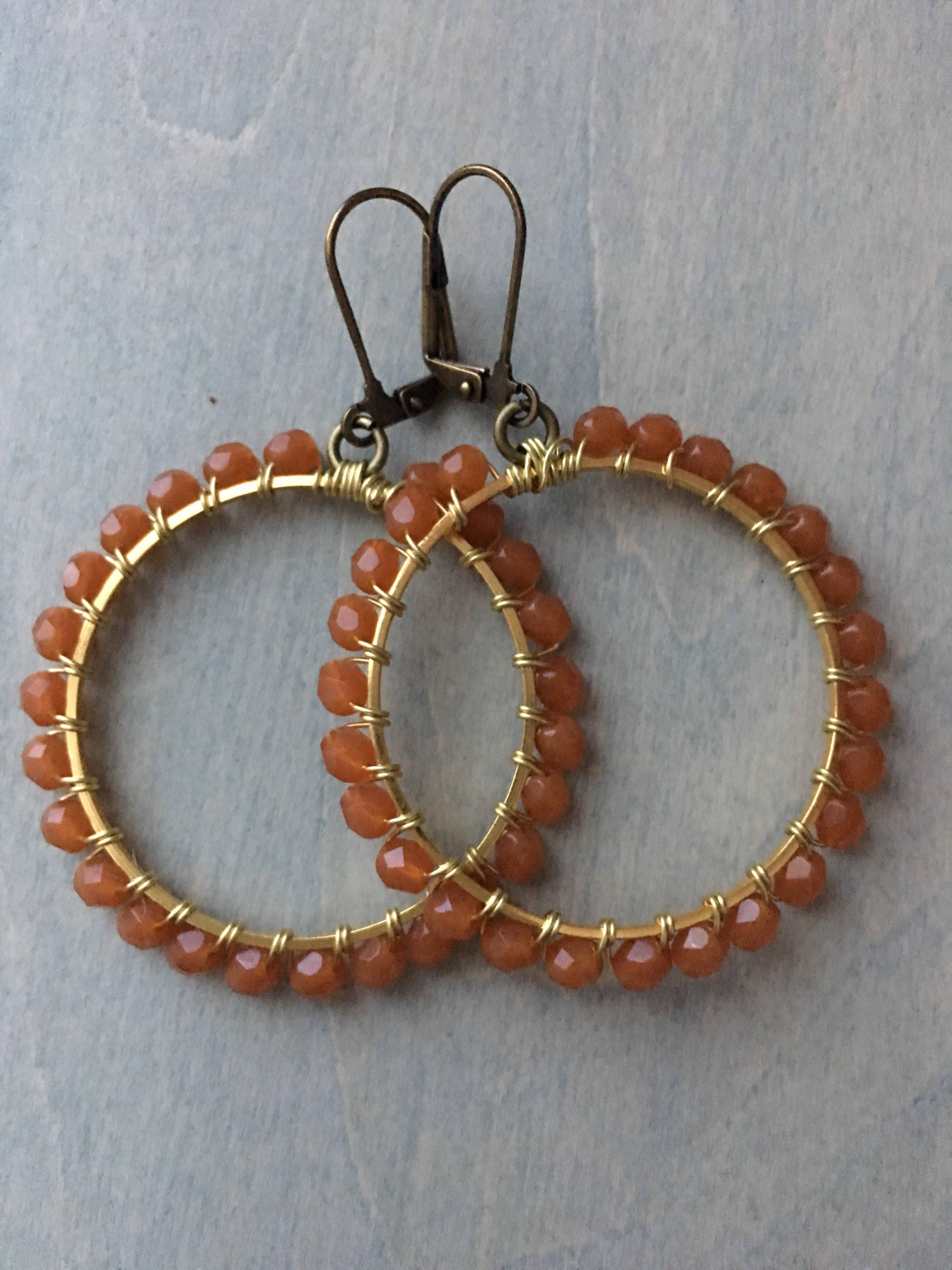 Carnelian  hoops