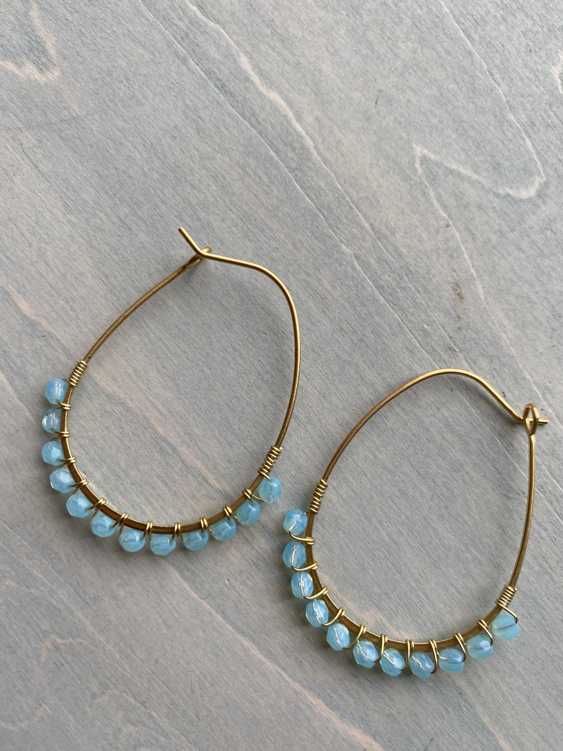 Ice blue hoops