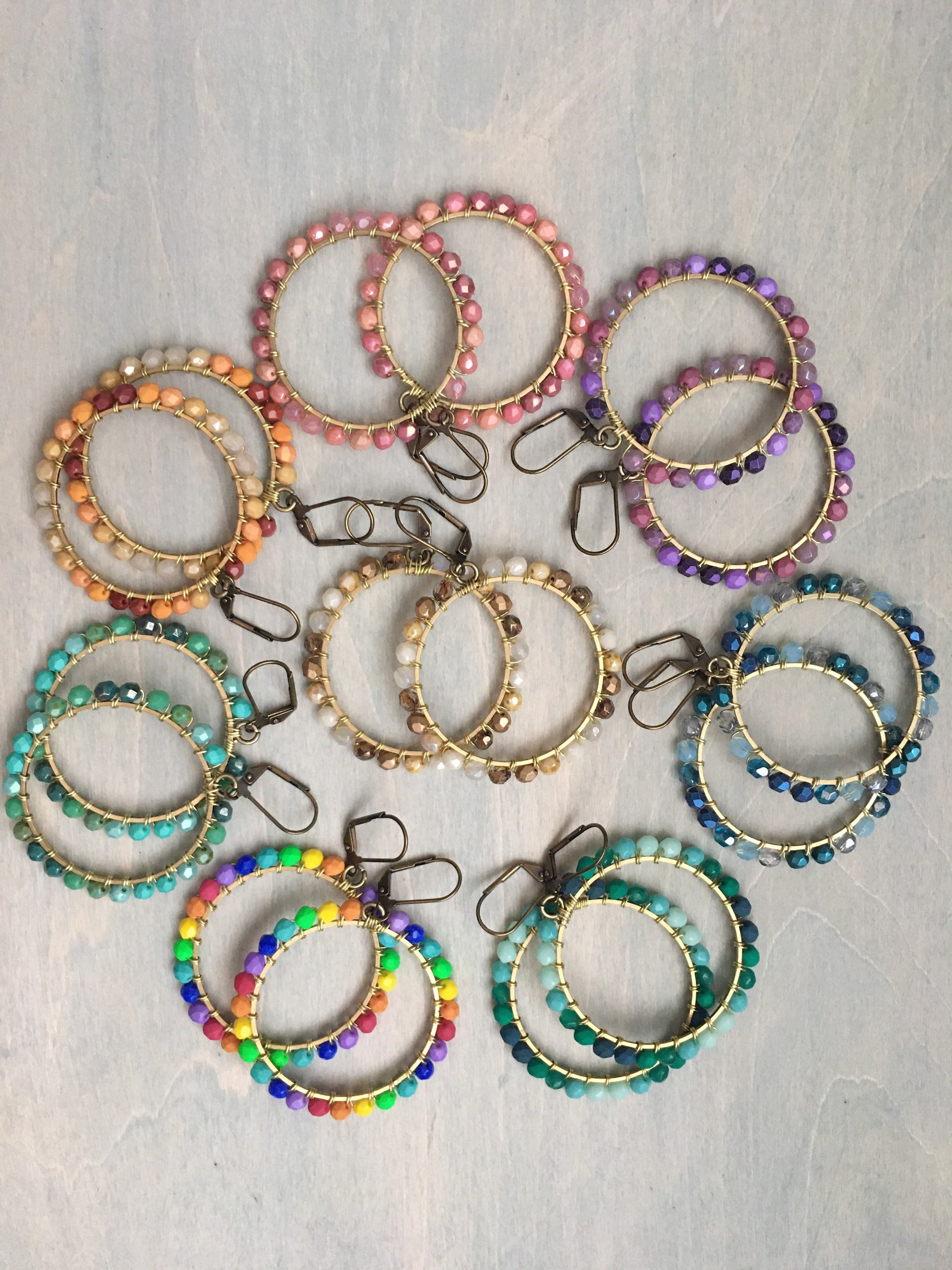 Rainbow hoops - red/orange/yellow/green /blue /violet