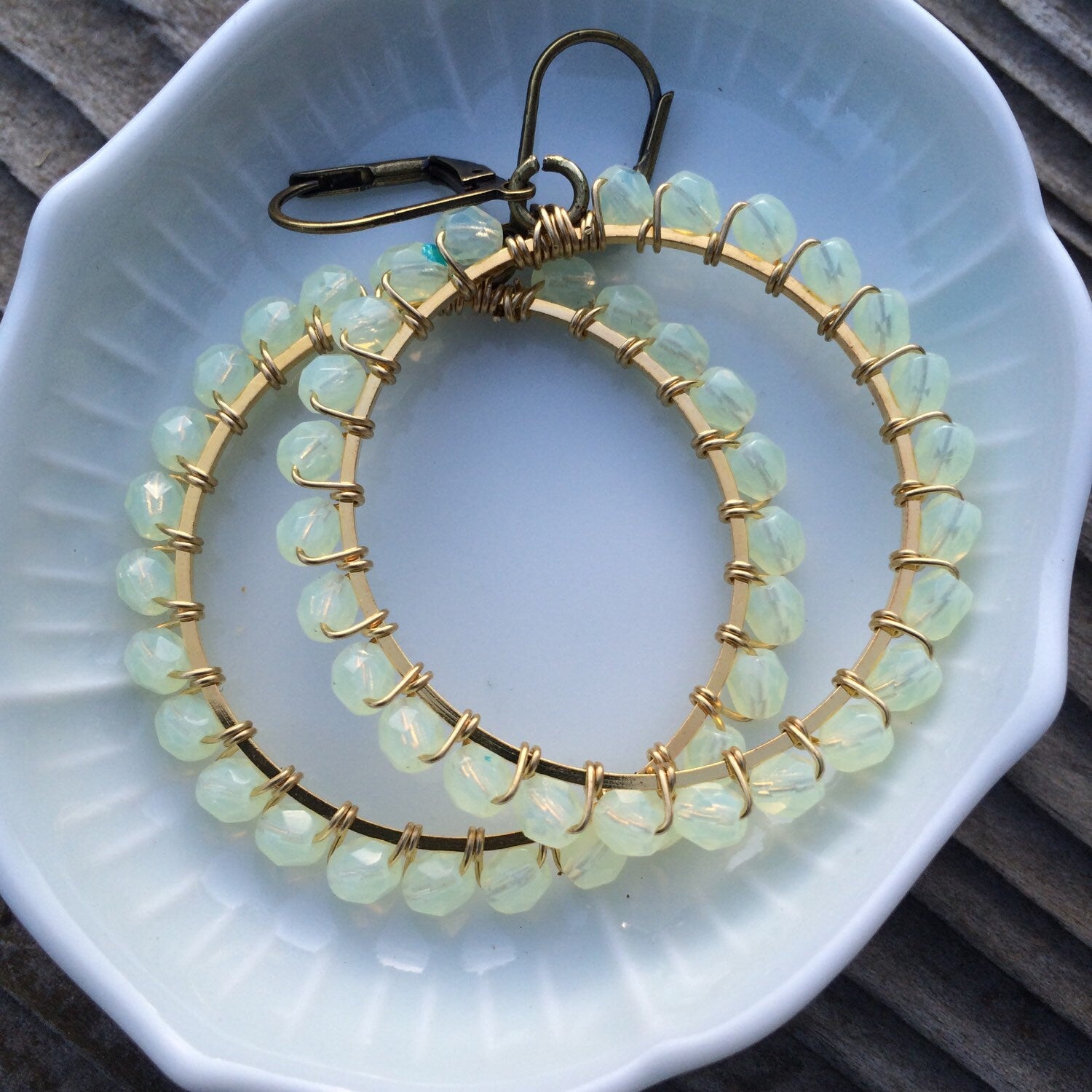 Golden Agate Hoops