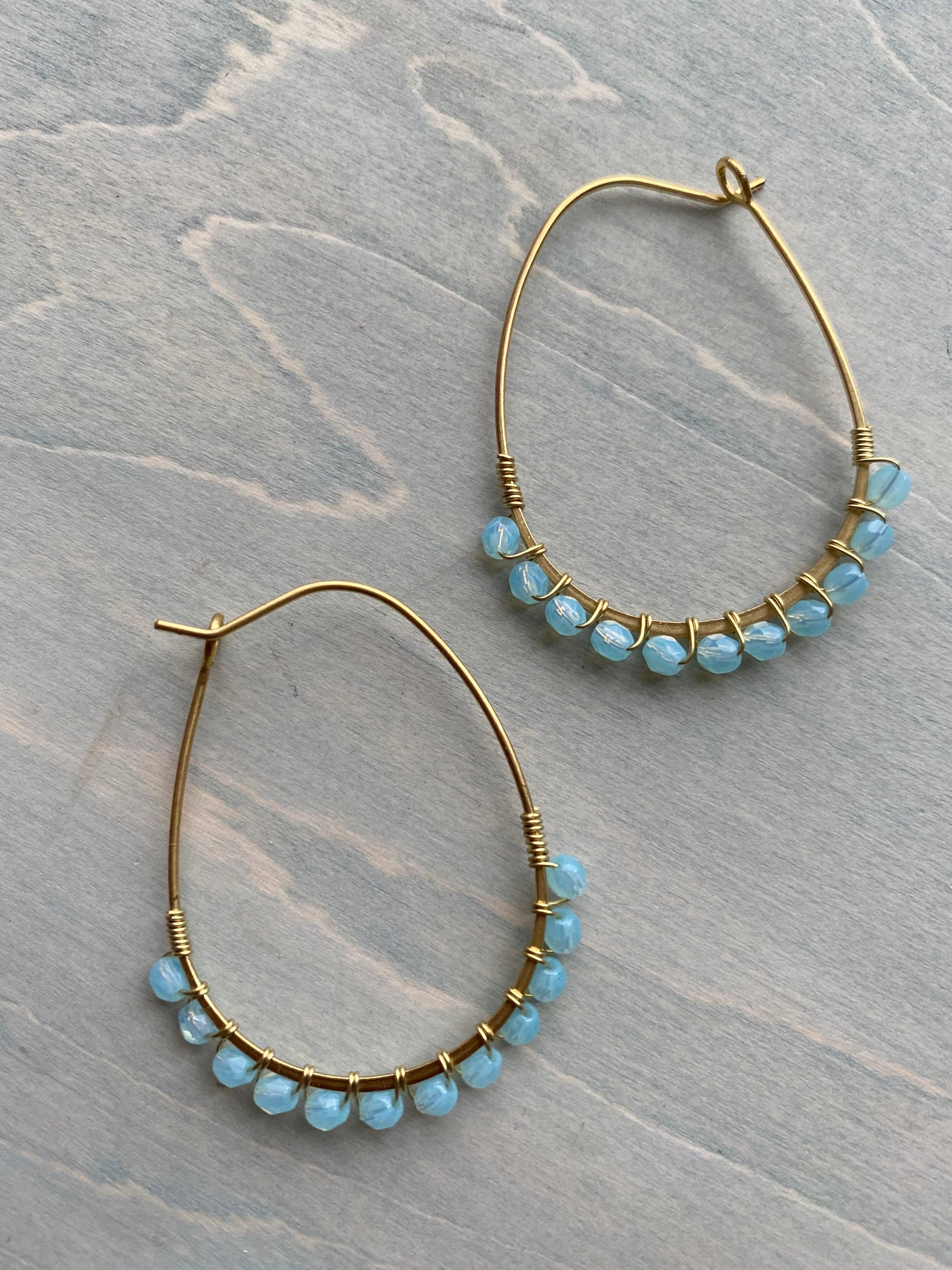 Ice blue hoops