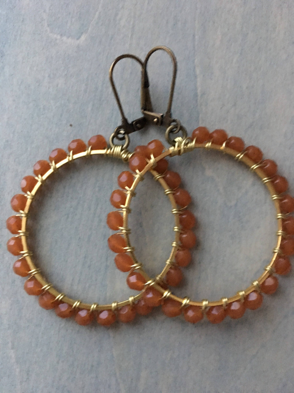 Carnelian  hoops