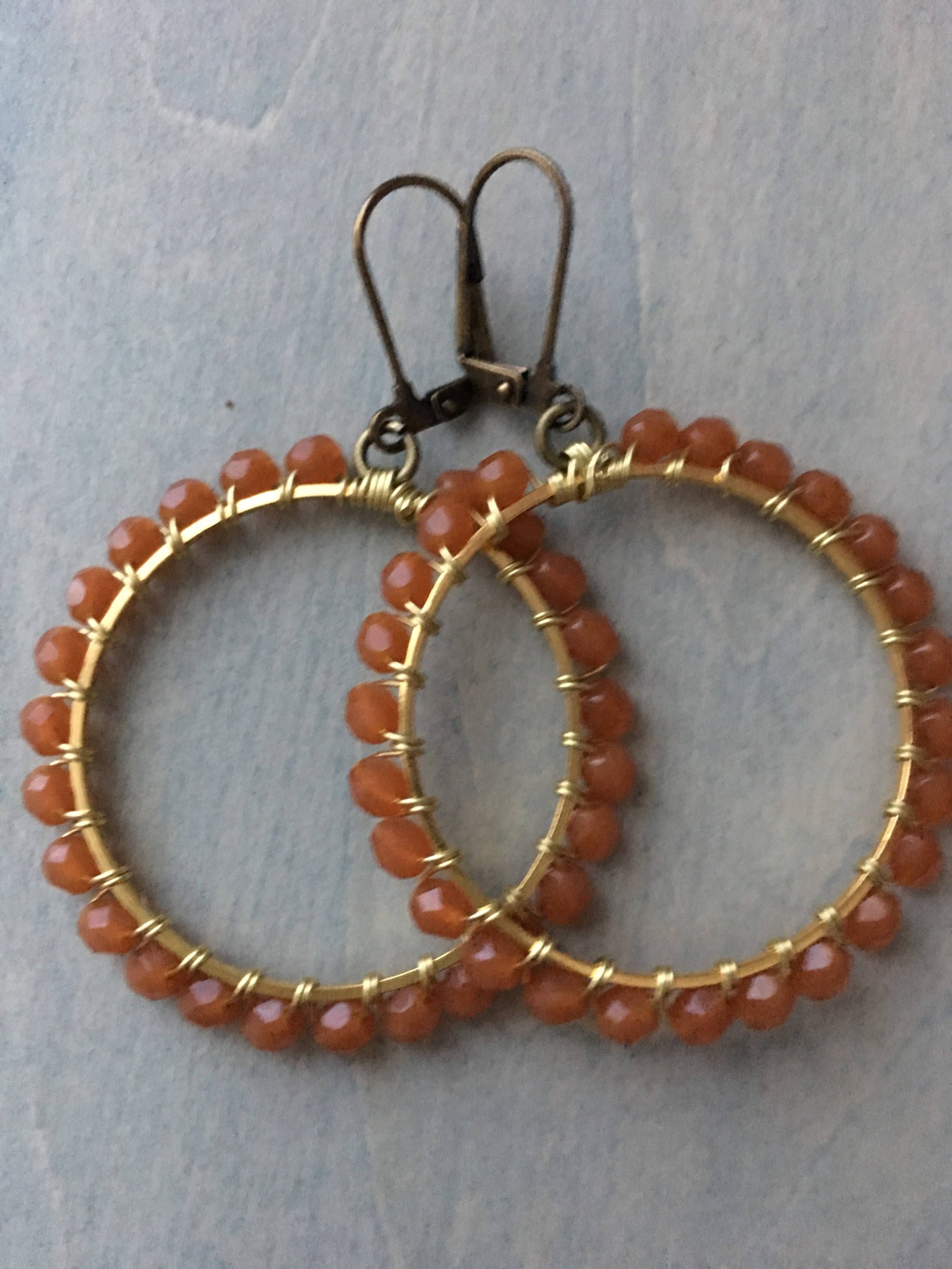 Carnelian  hoops