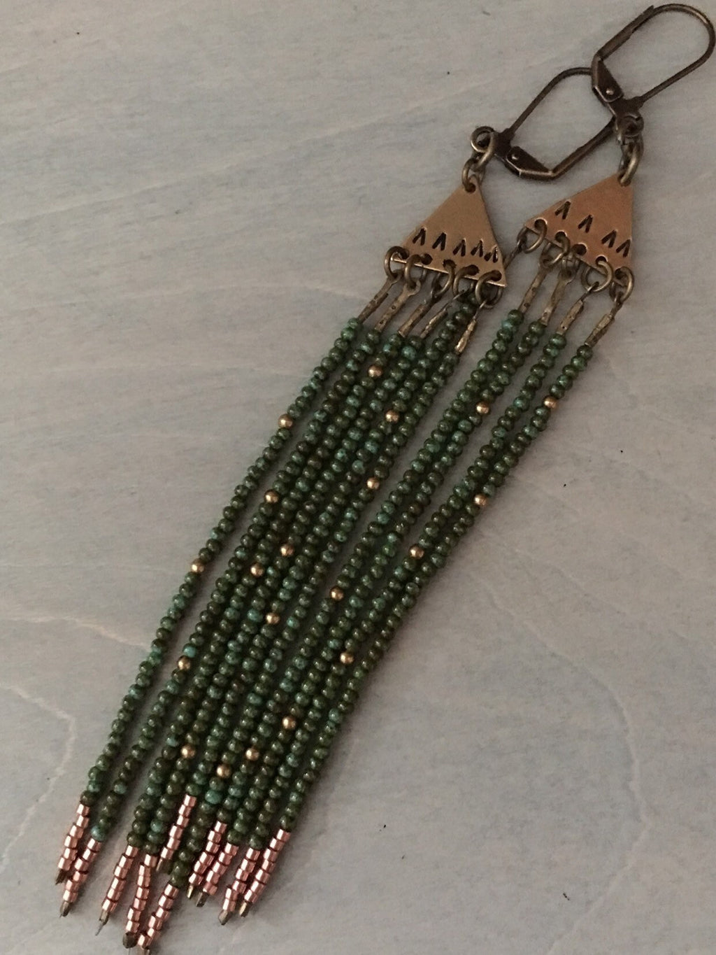 Mountain  Triangles Fringe  earring