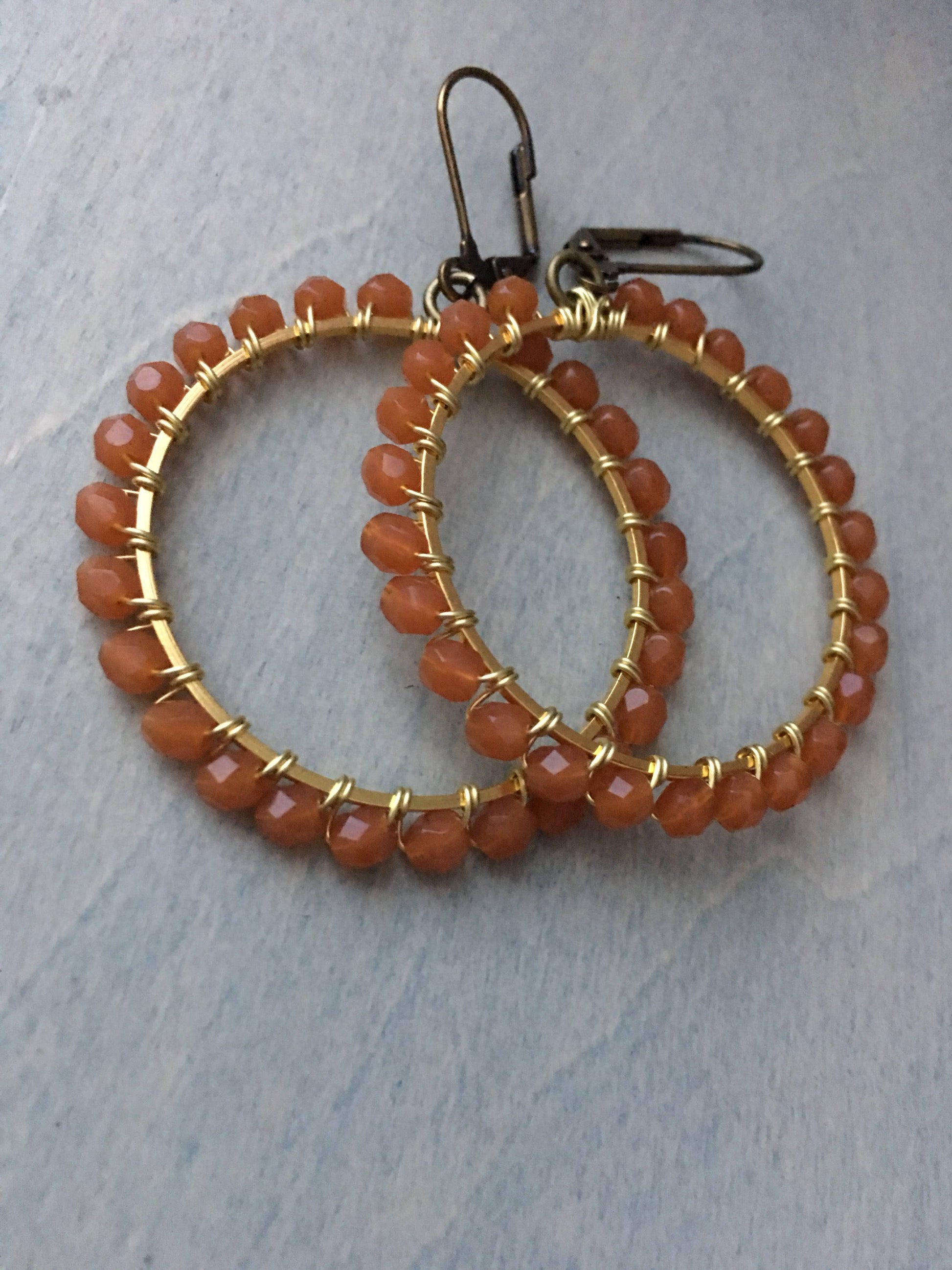 Carnelian  hoops