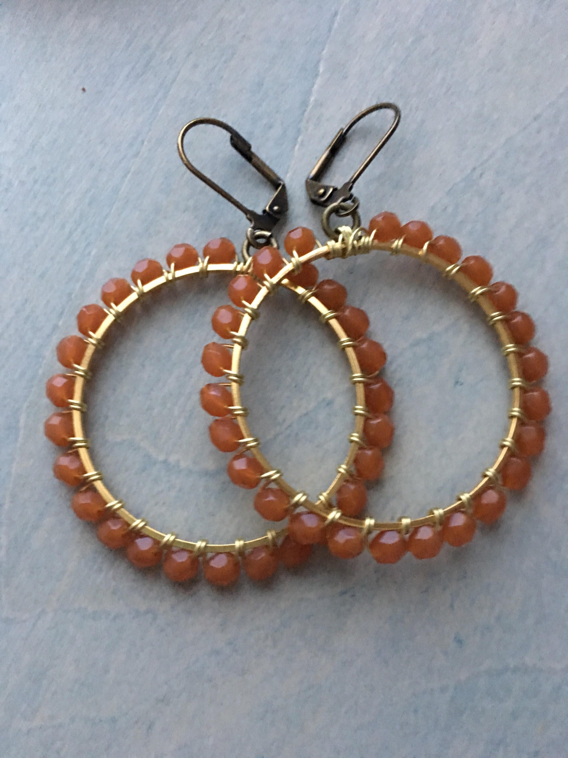 Carnelian  hoops
