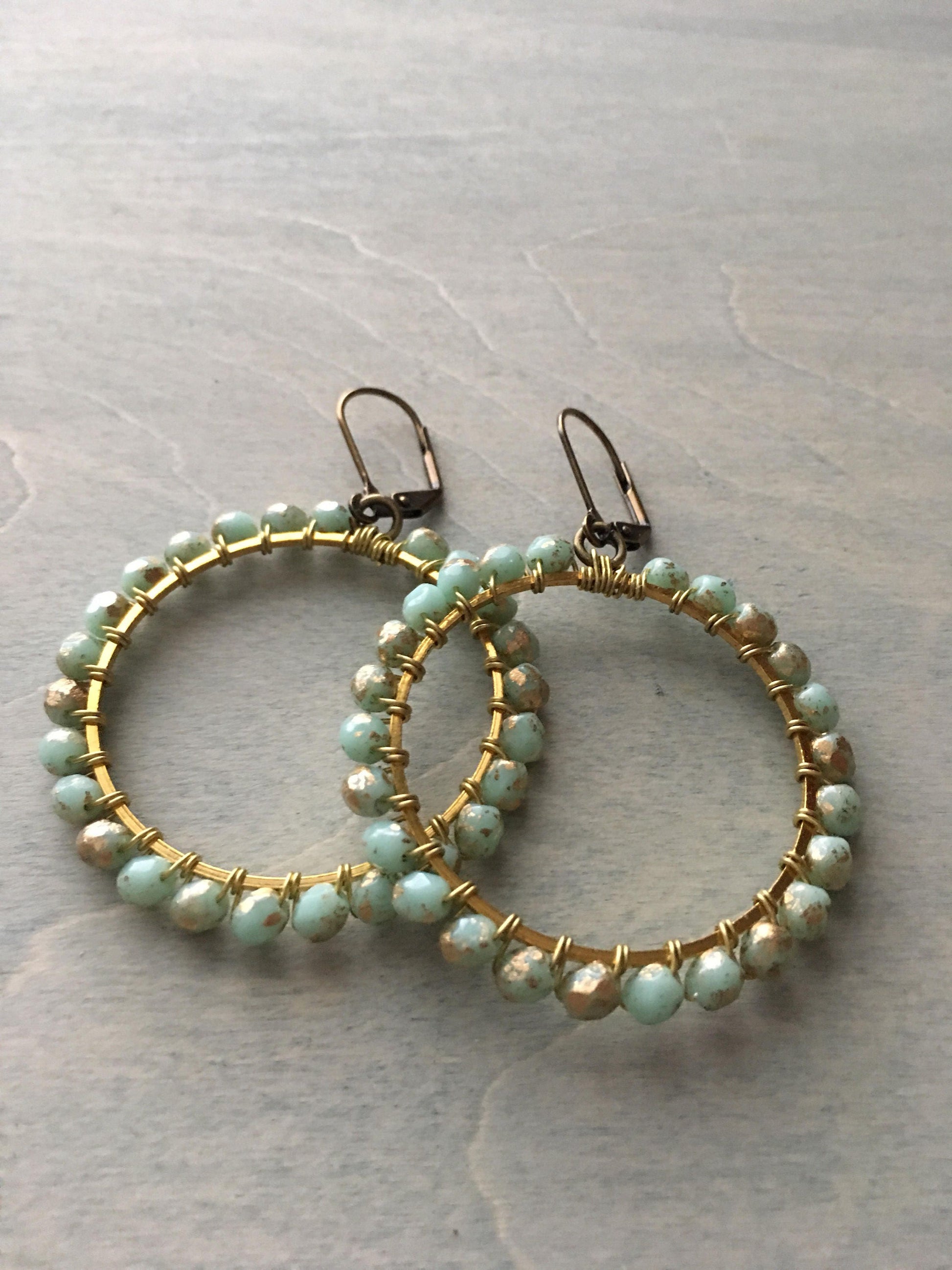 Robin egg blue hoops
