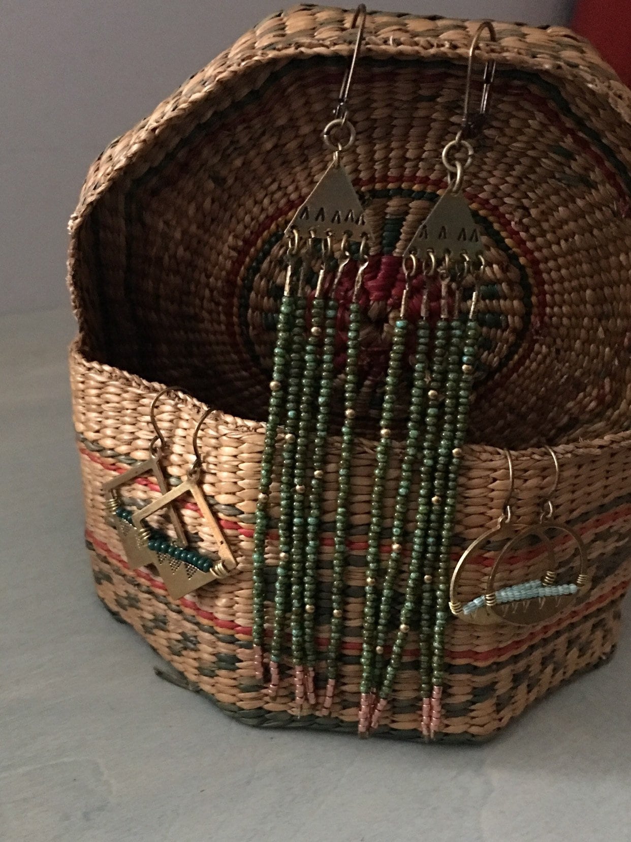 Mountain  Triangles Fringe  earring