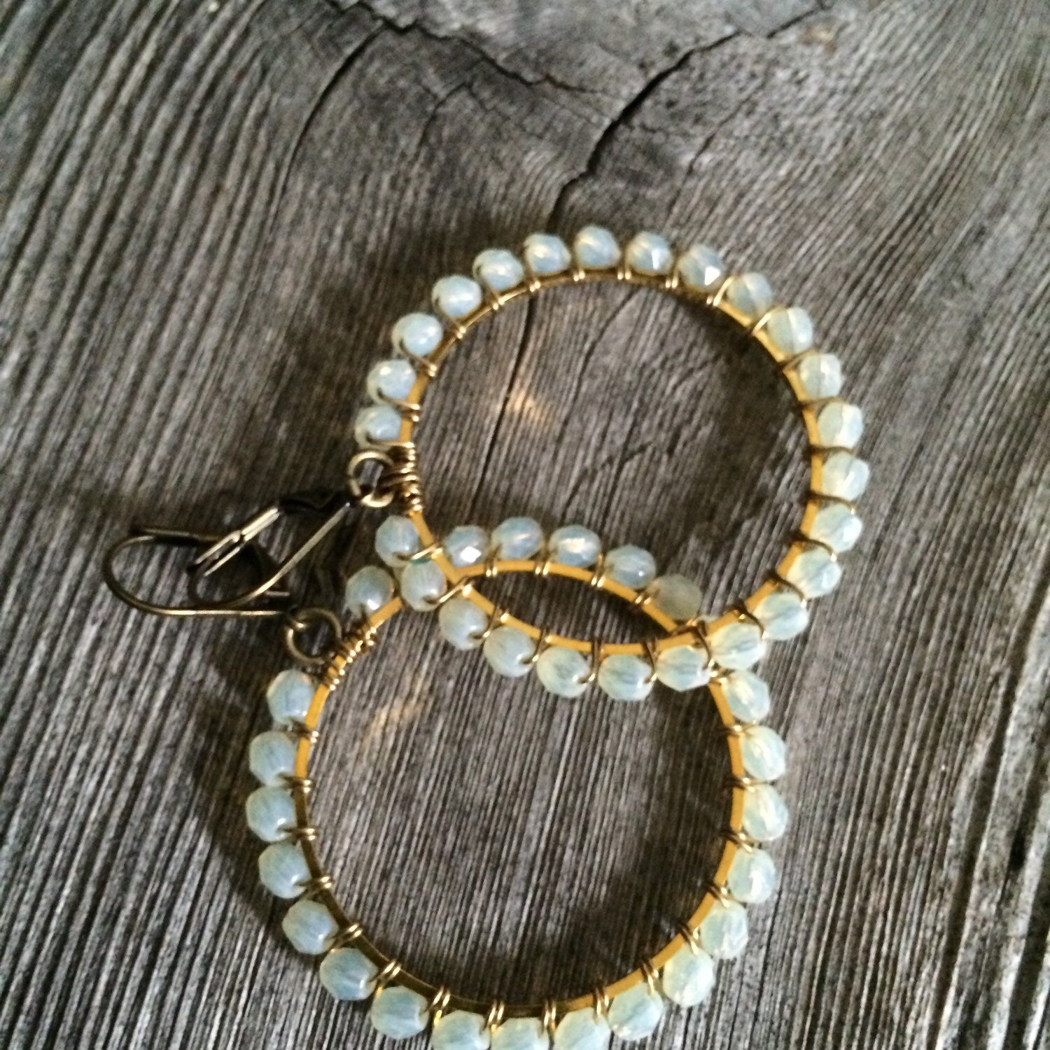Milk glass hoops
