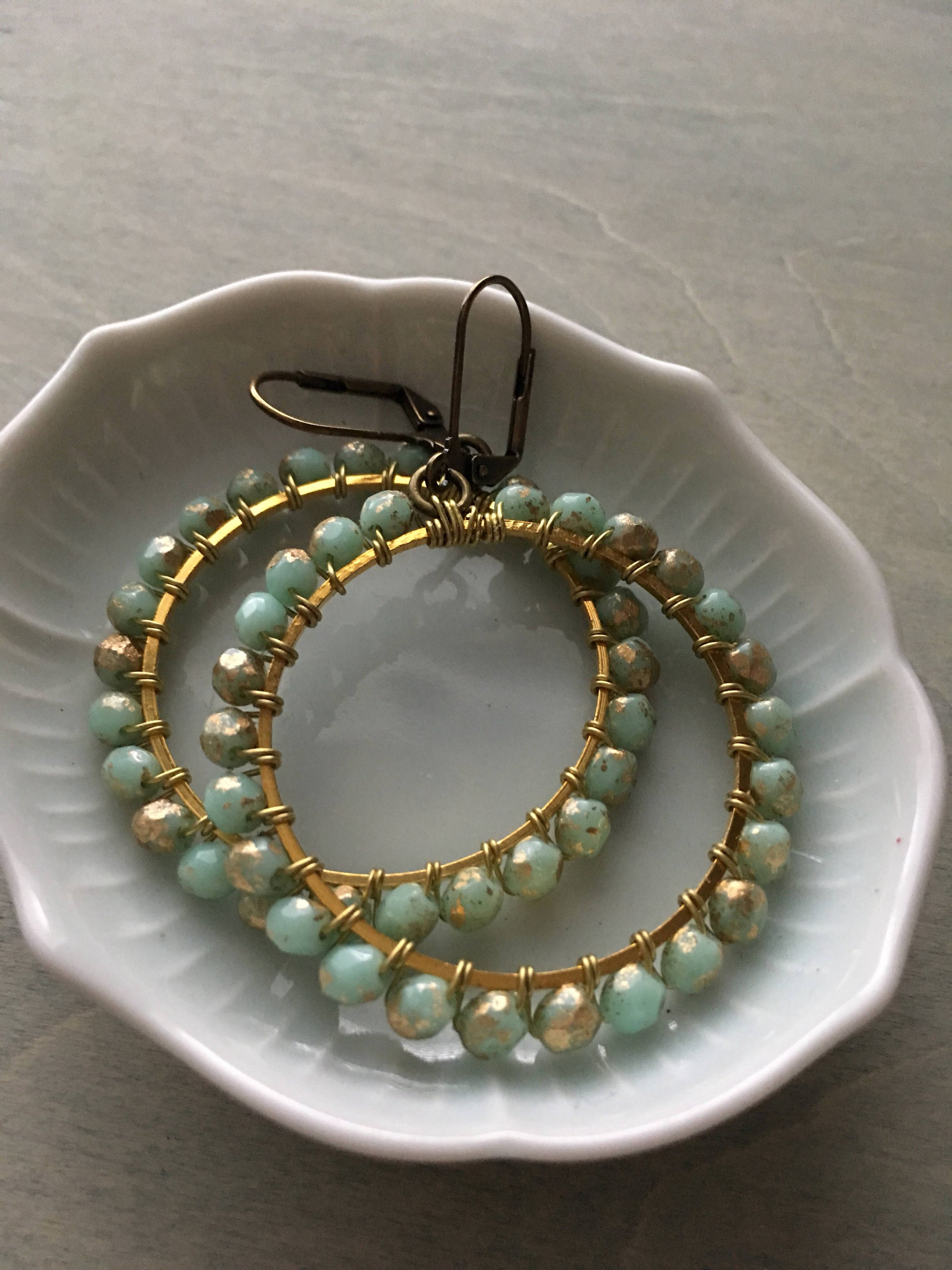 Robin egg blue hoops