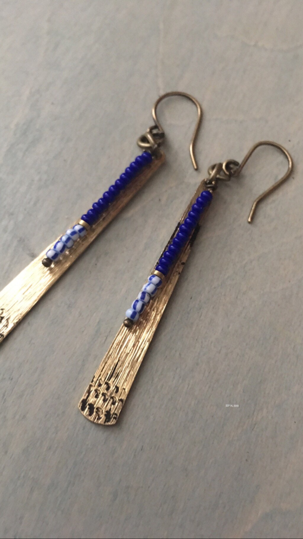 River earrings /blue