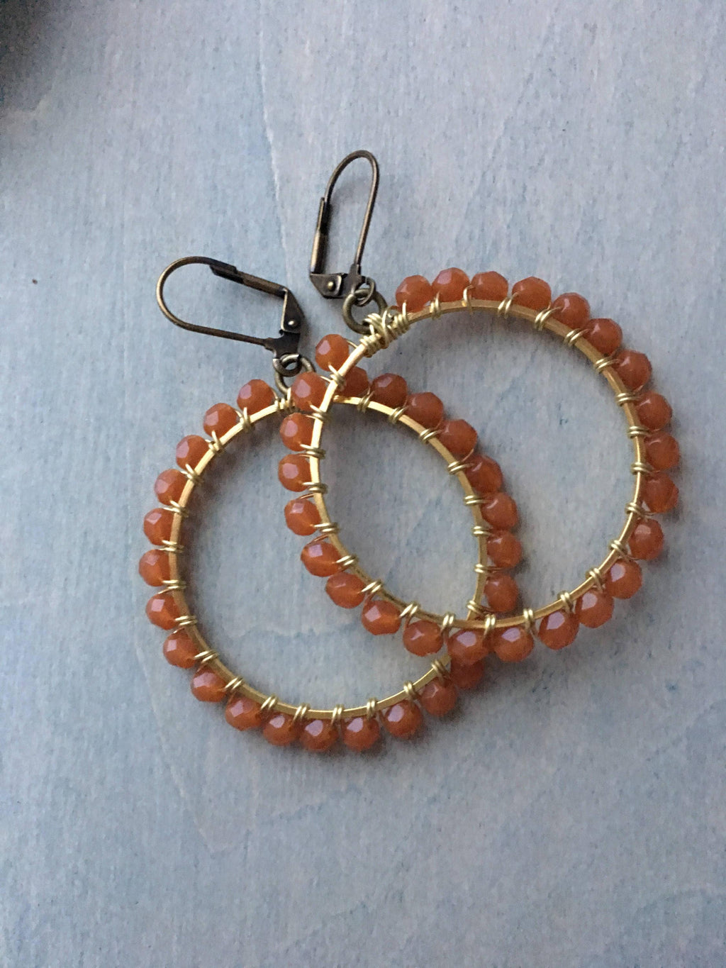 Carnelian  hoops