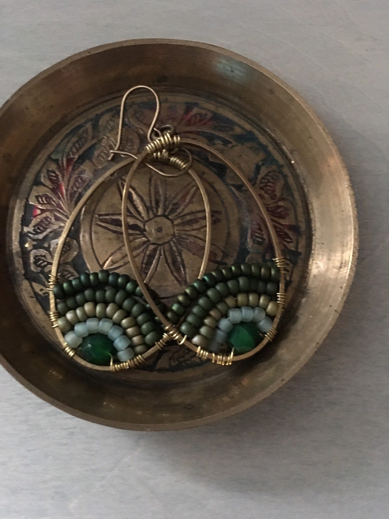 Sunset earrings /green