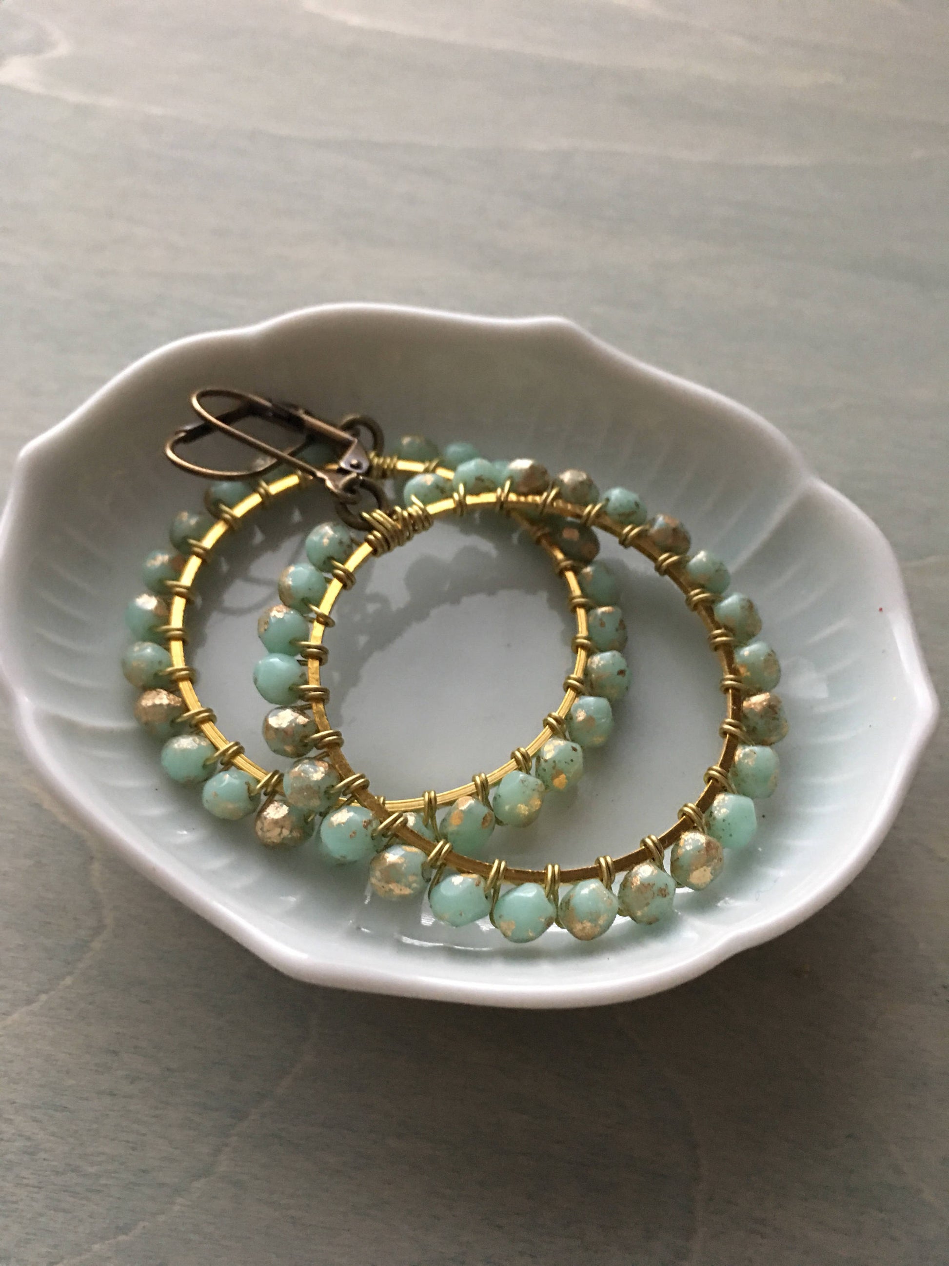 Robin egg blue hoops