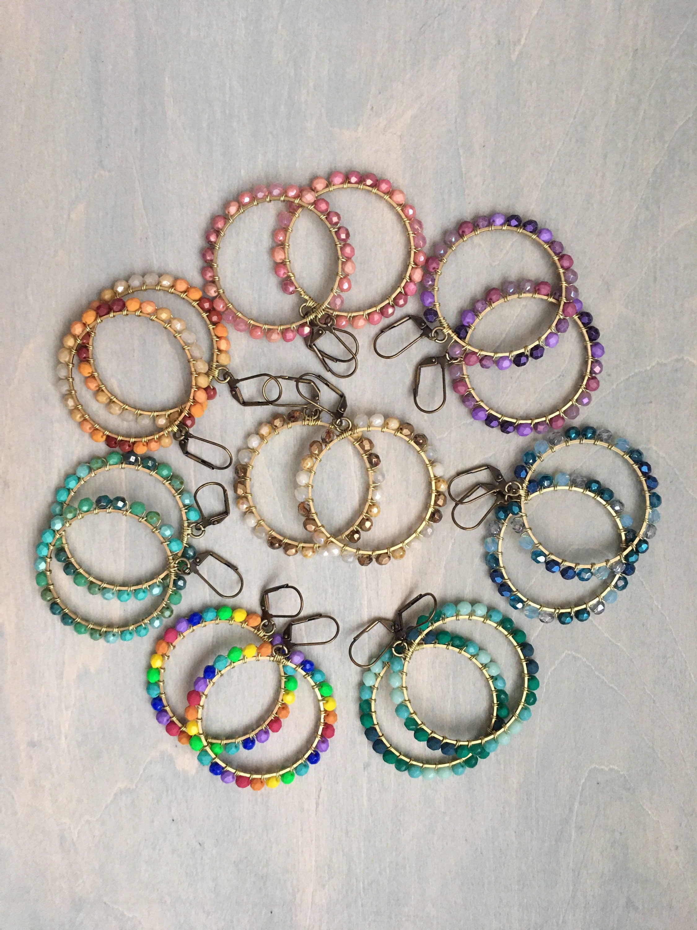 Ombré hoops -blue