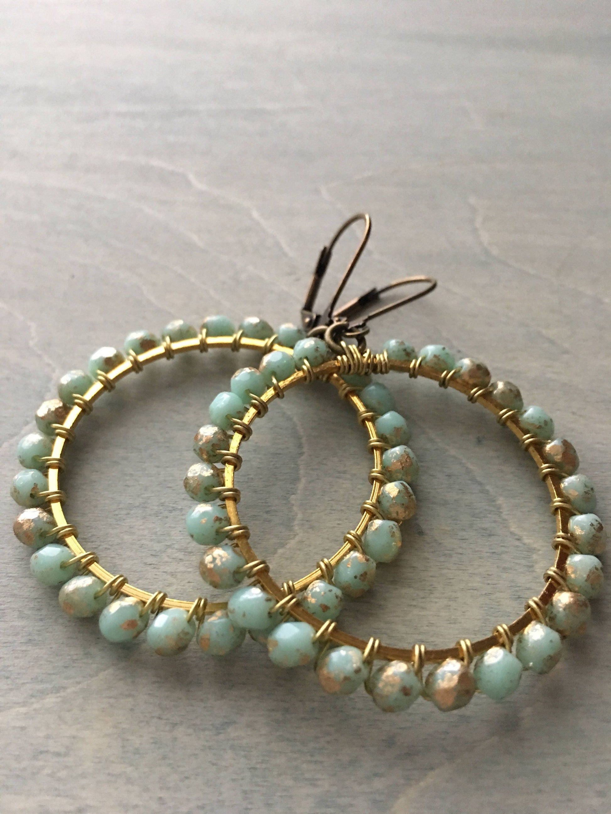 Robin egg blue hoops