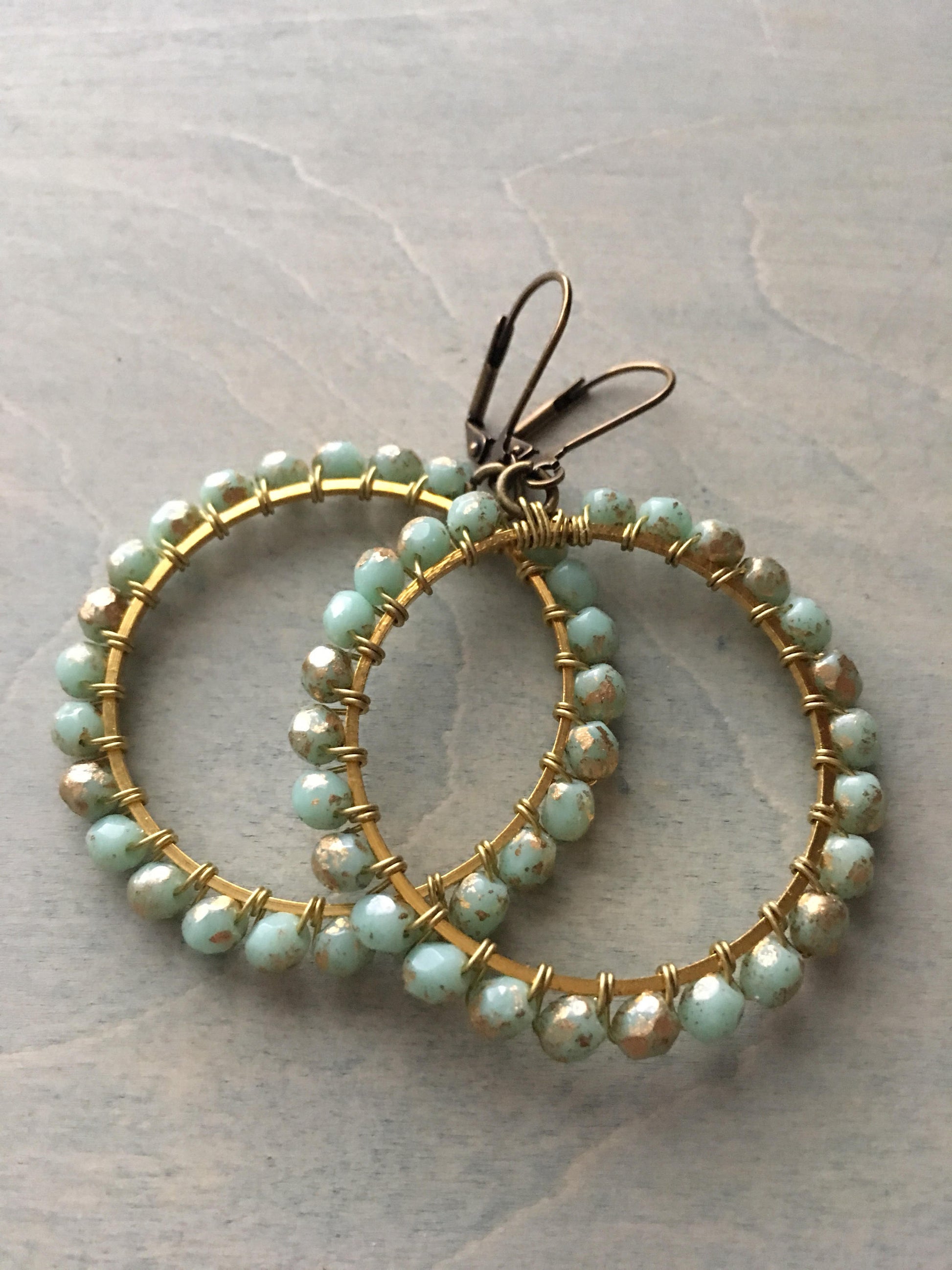 Robin egg blue hoops