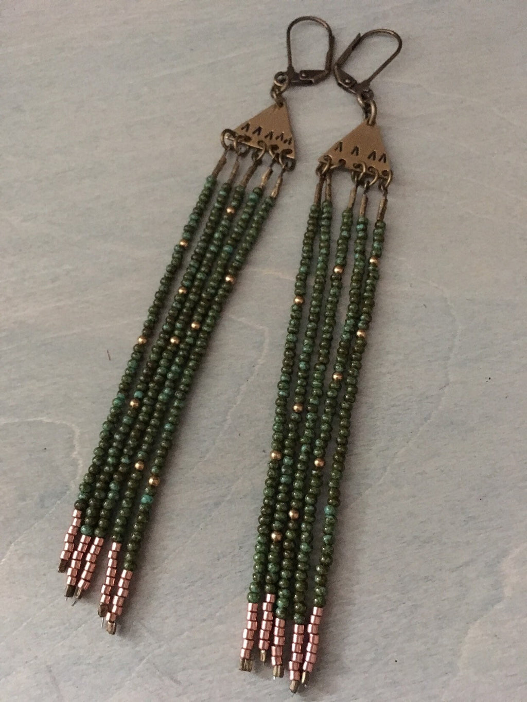 Mountain  Triangles Fringe  earring