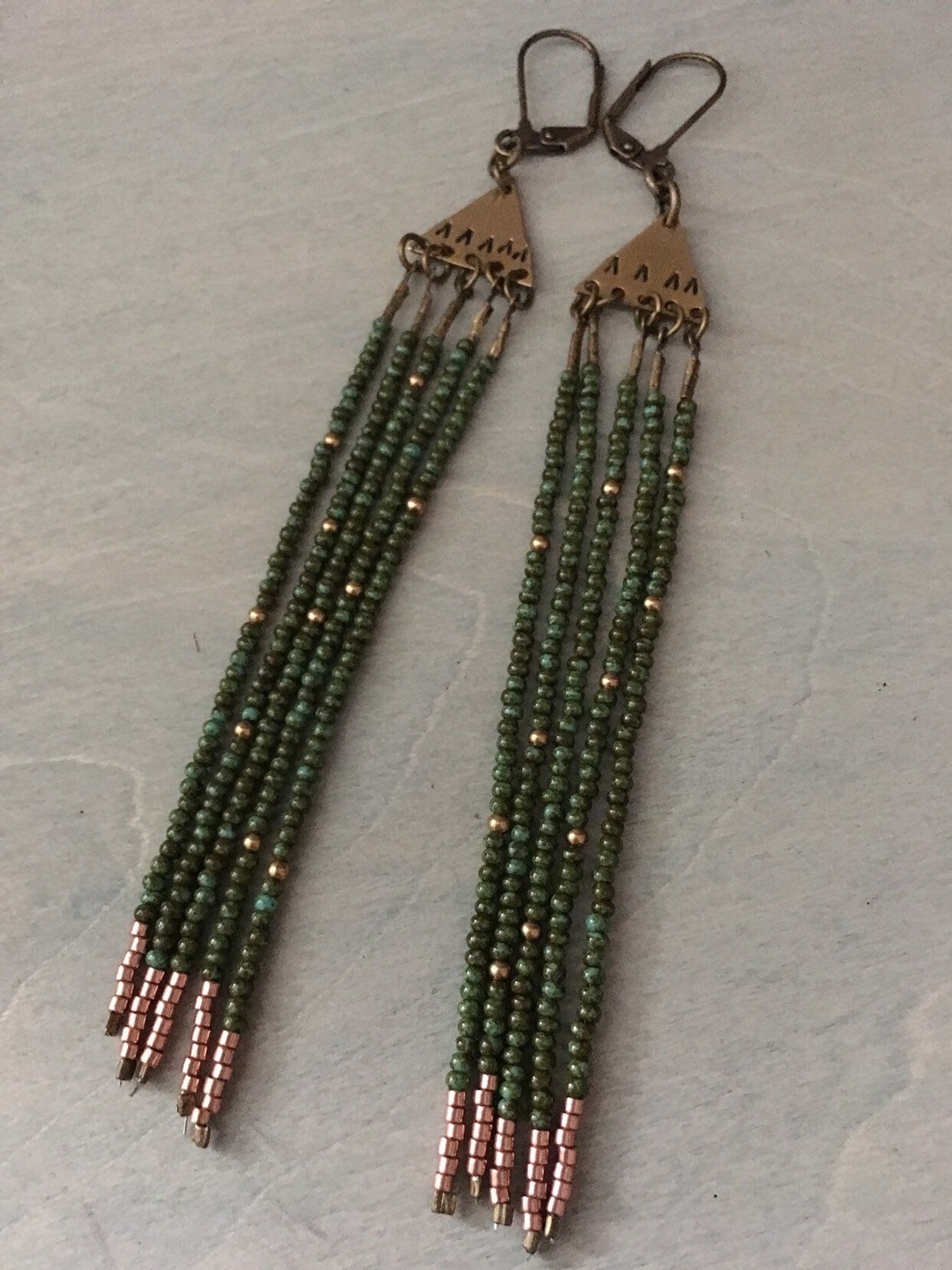 Mountain  Triangles Fringe  earring