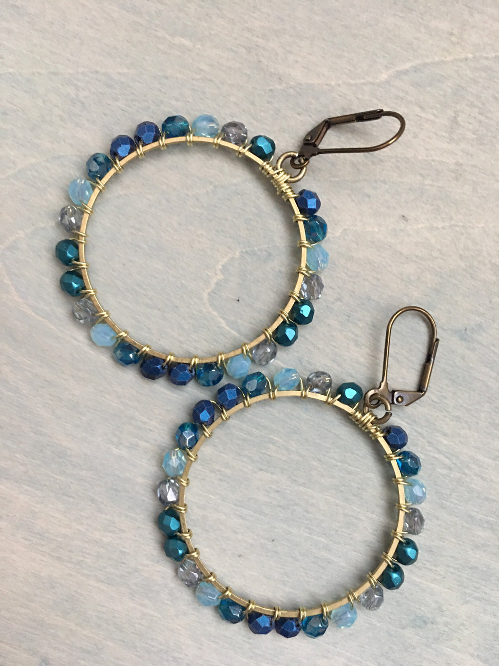 Ombré hoops -blue