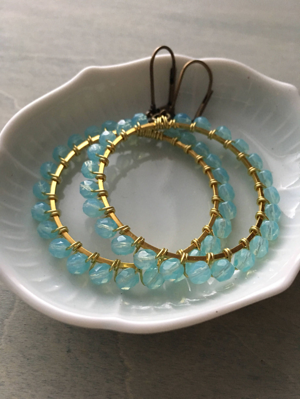 Ice blue hoops