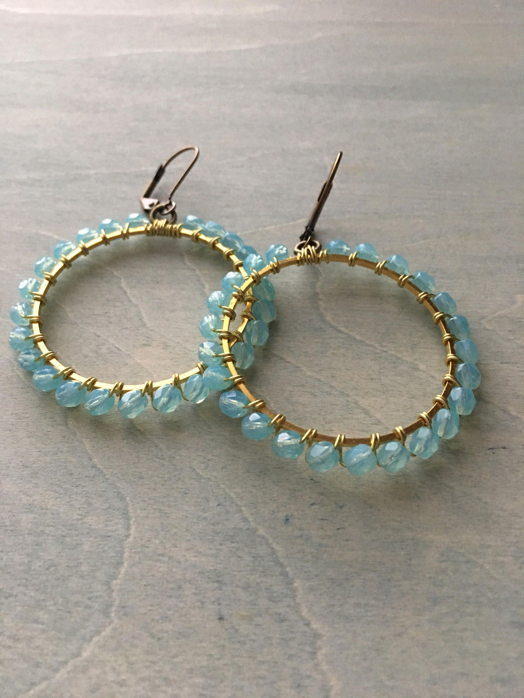 Ice blue hoops
