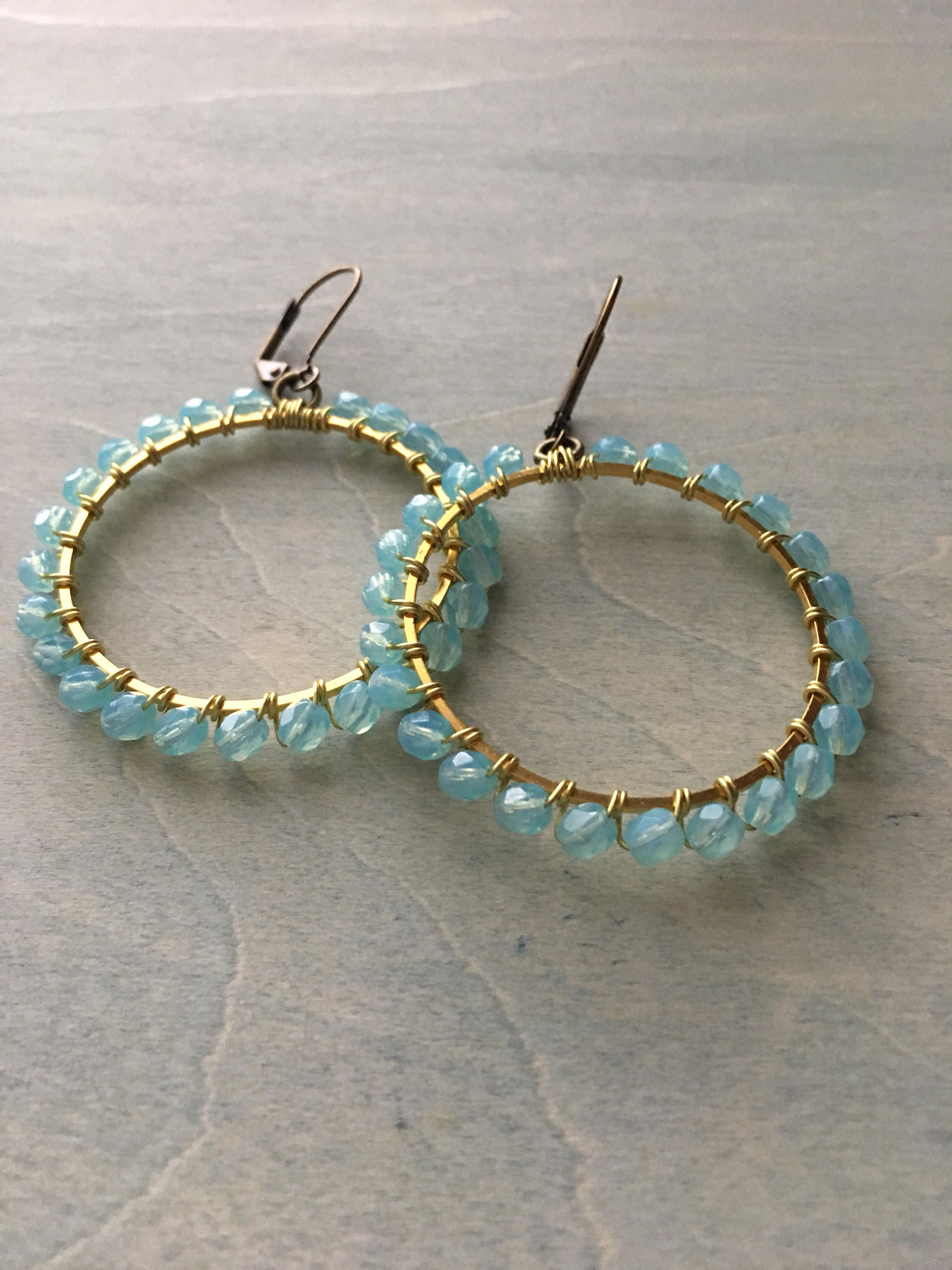 Ice blue hoops
