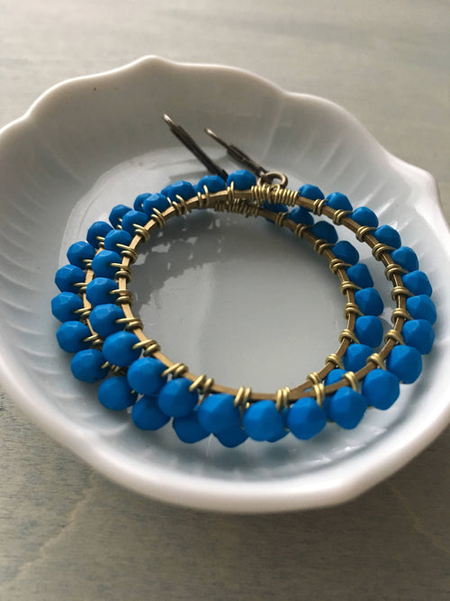 Brilliant  blue hoops