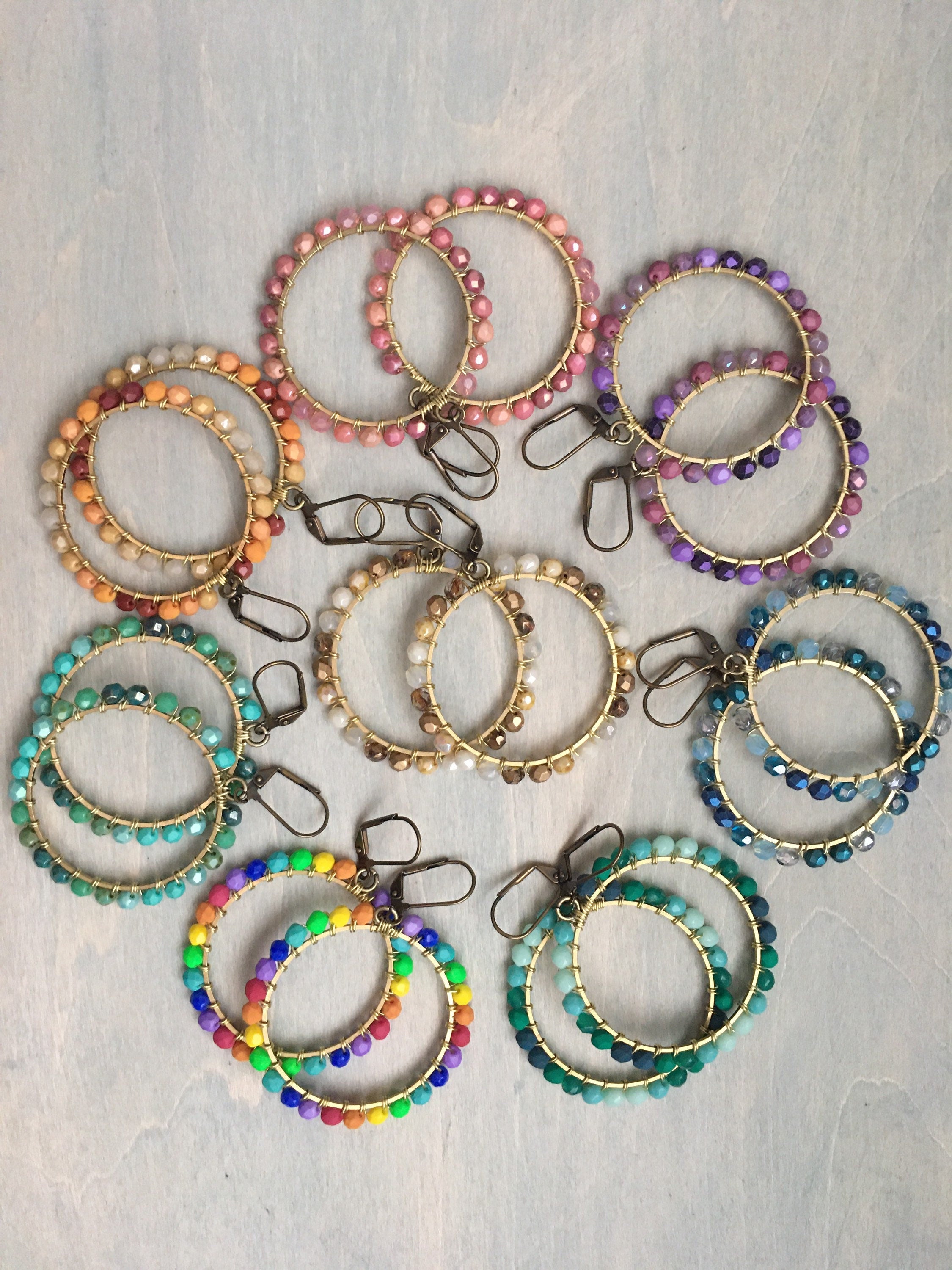 Ombré hoops -blue